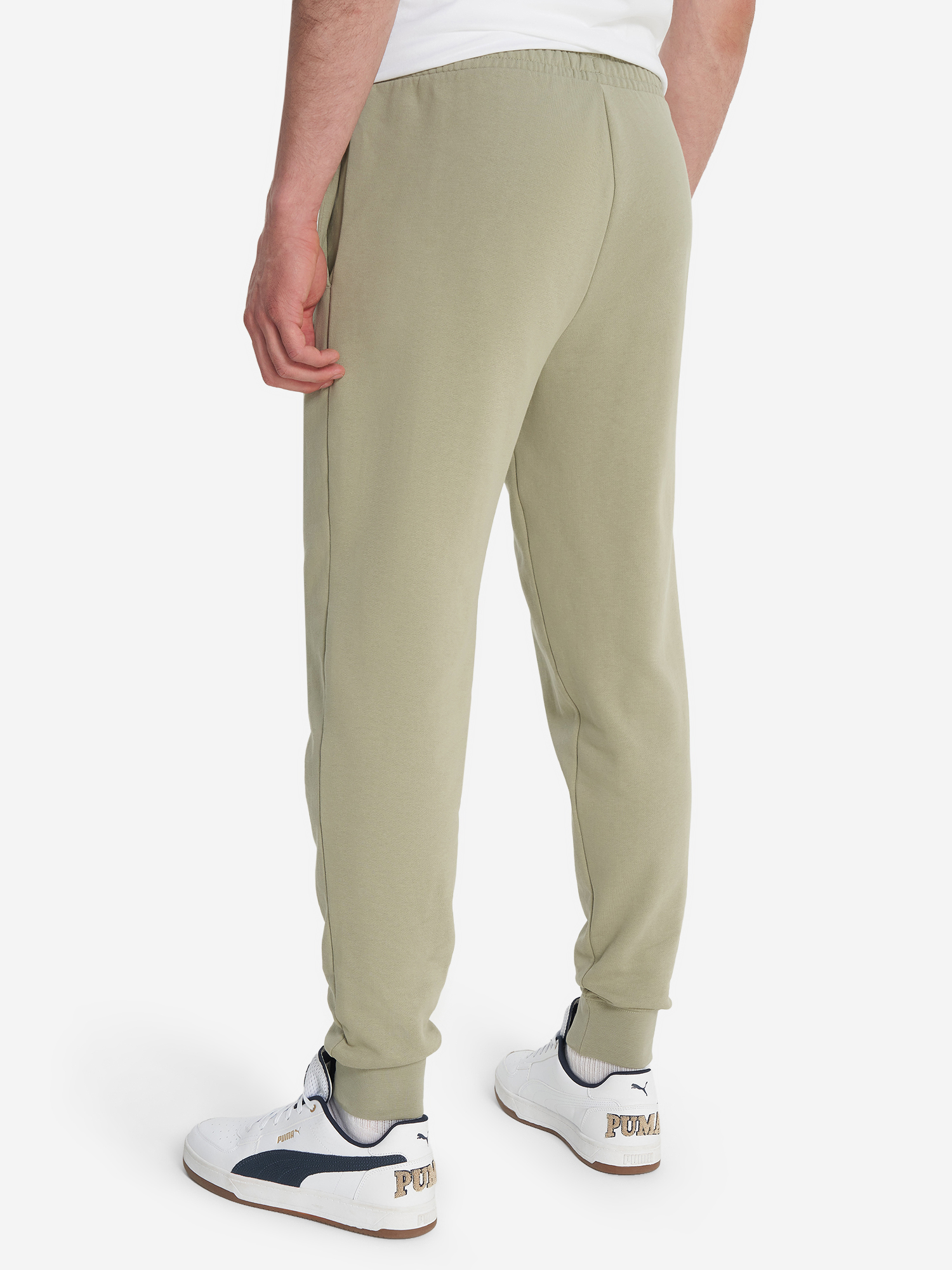 фото Брюки флисовые мужские puma ess elevated, зеленый