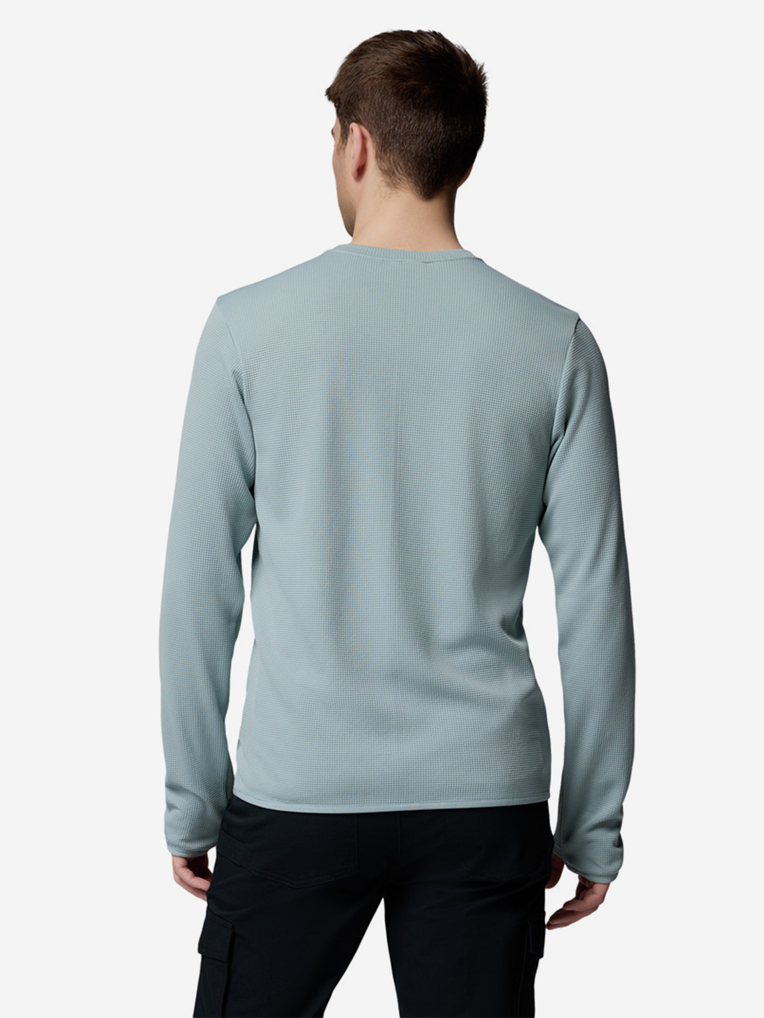 фото Лонгслив мужской columbia tech trail utility warm ls crew, голубой