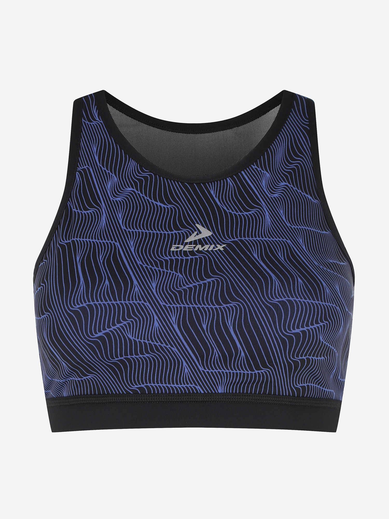 фото Топ бра спортивный demix activemove urban mesh back, синий