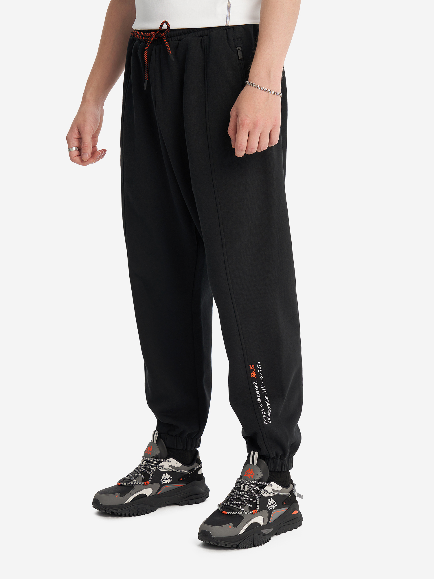 фото Брюки kappa x virtus.pro, черный