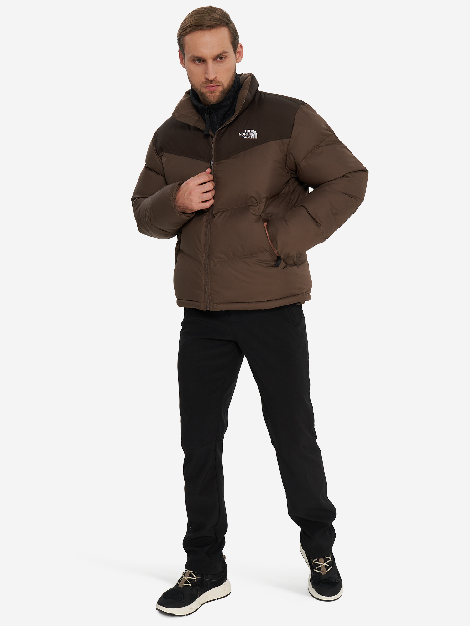 фото Куртка утепленная мужская the north face saikuru, коричневый