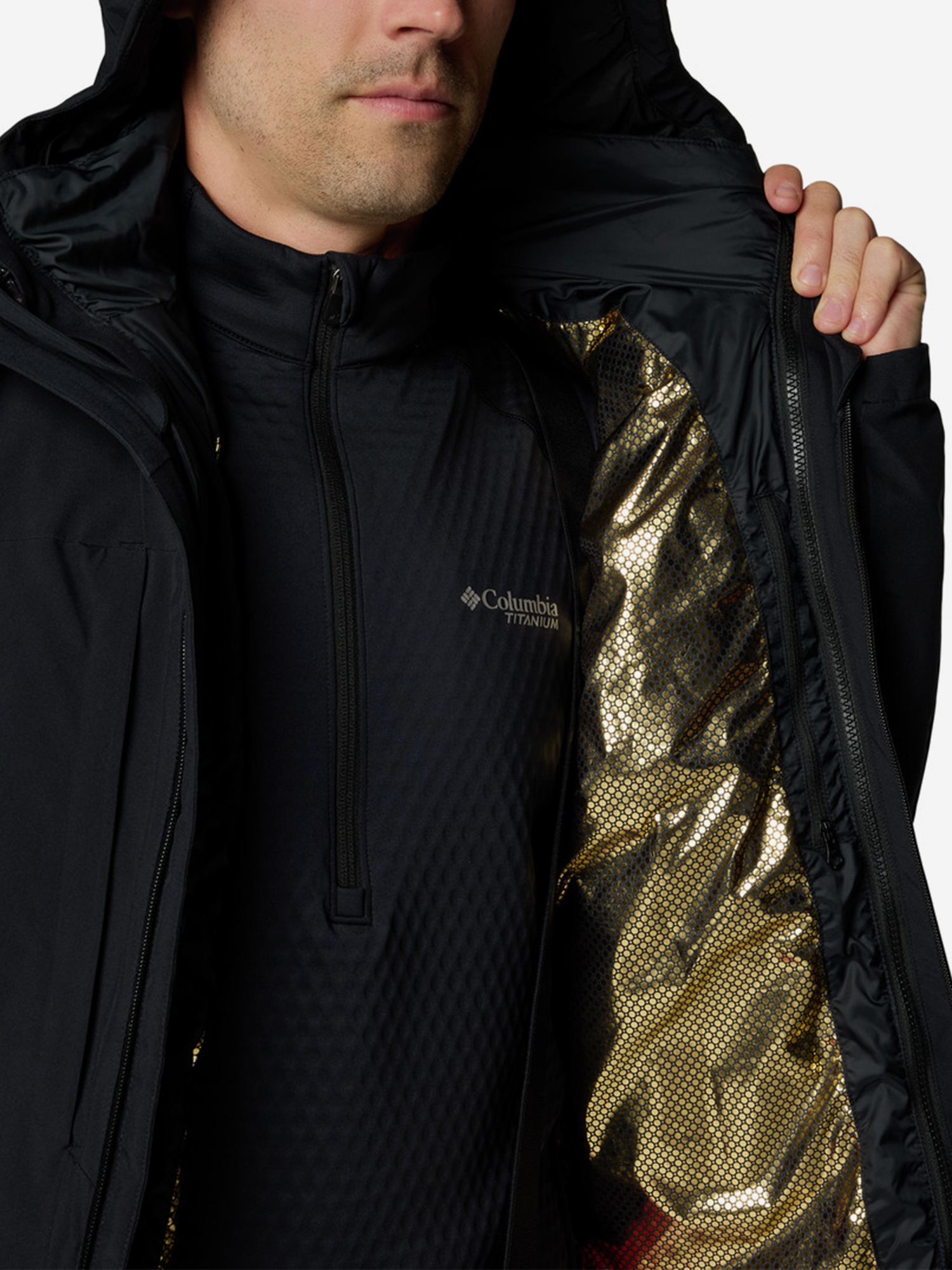 фото Куртка 3 в 1 мужская columbia winter district ii interchange jacket, черный