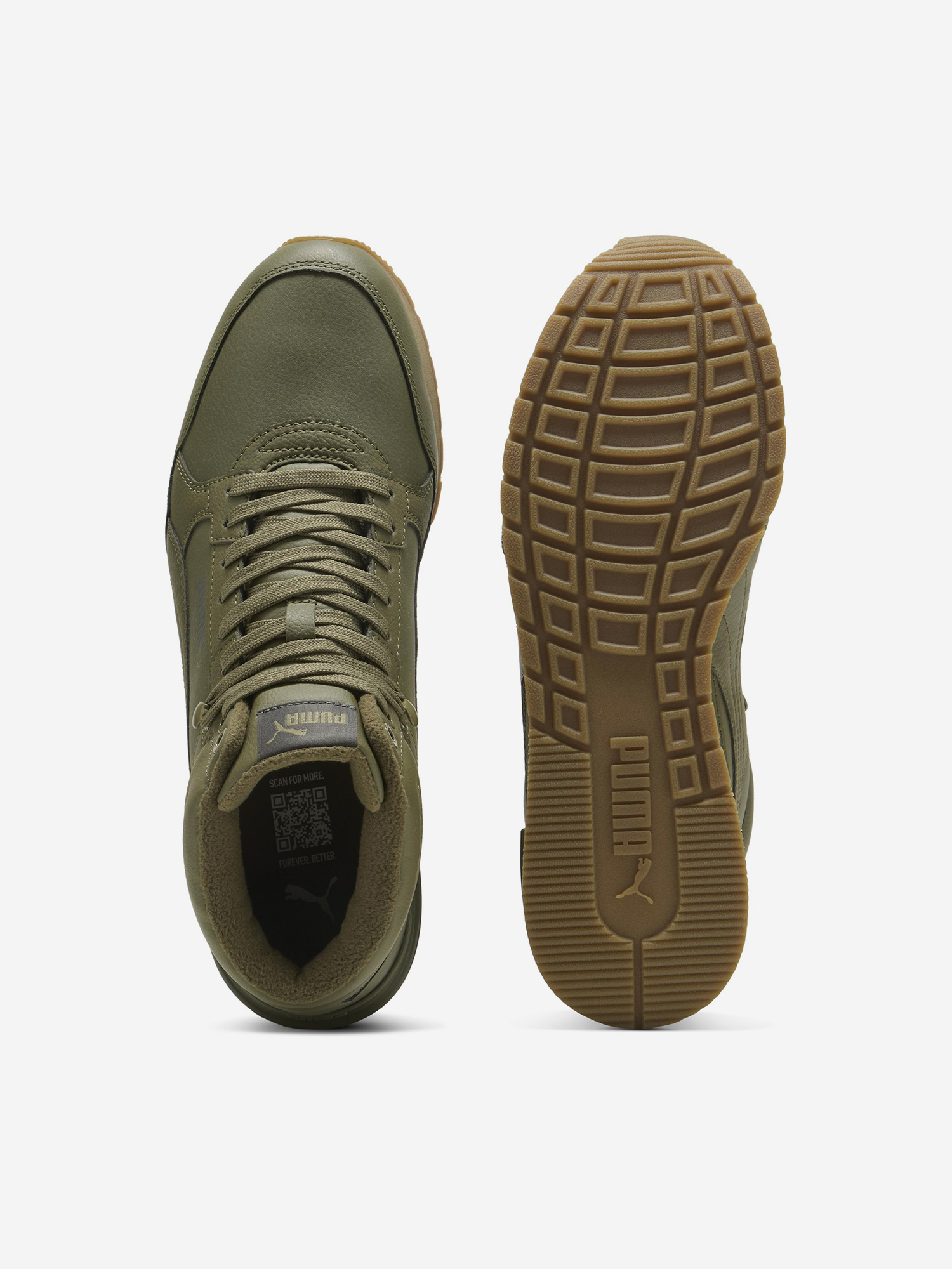 фото Кроссовки утепленные мужские puma st runner v4, зеленый