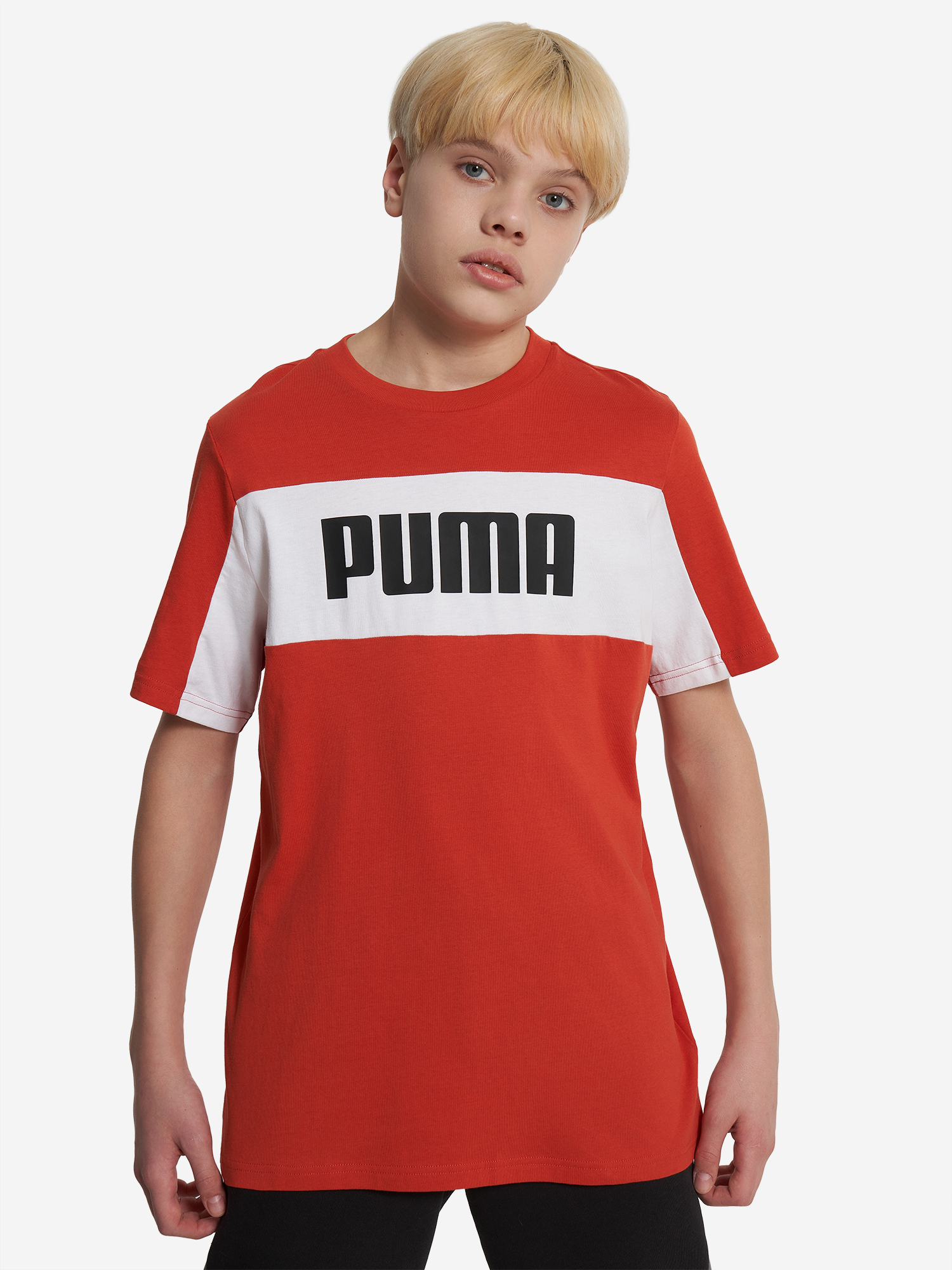 фото Футболка для мальчиков puma block, красный