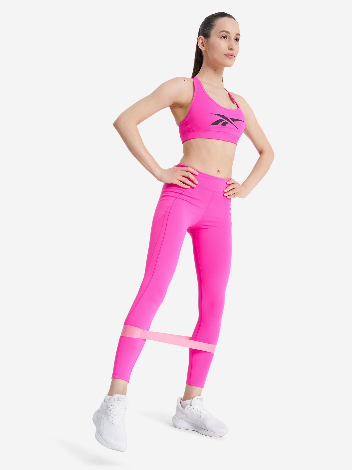 фото Топ бра спортивный reebok lux vector racer, розовый