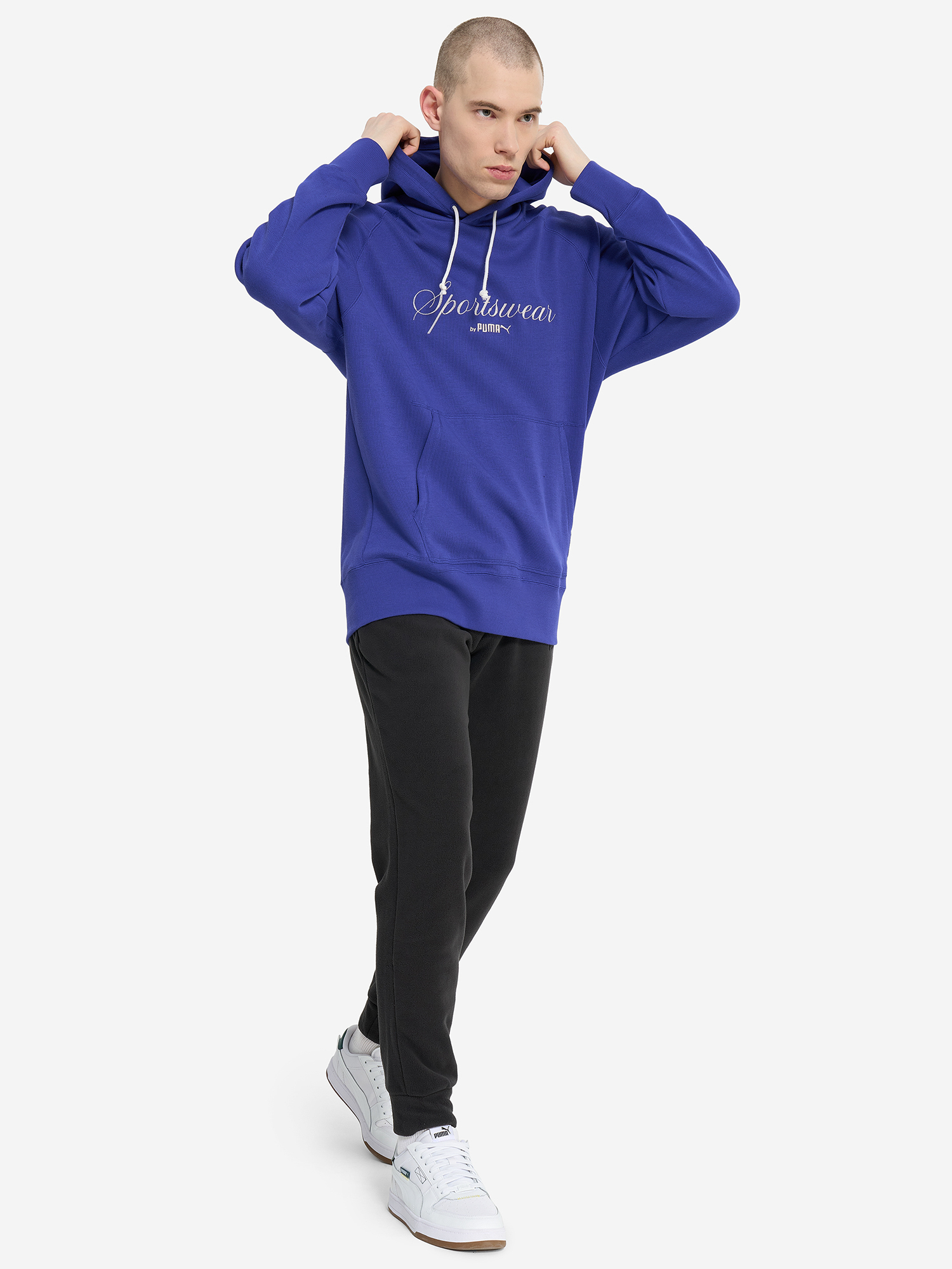 фото Худи мужское puma classics+, синий