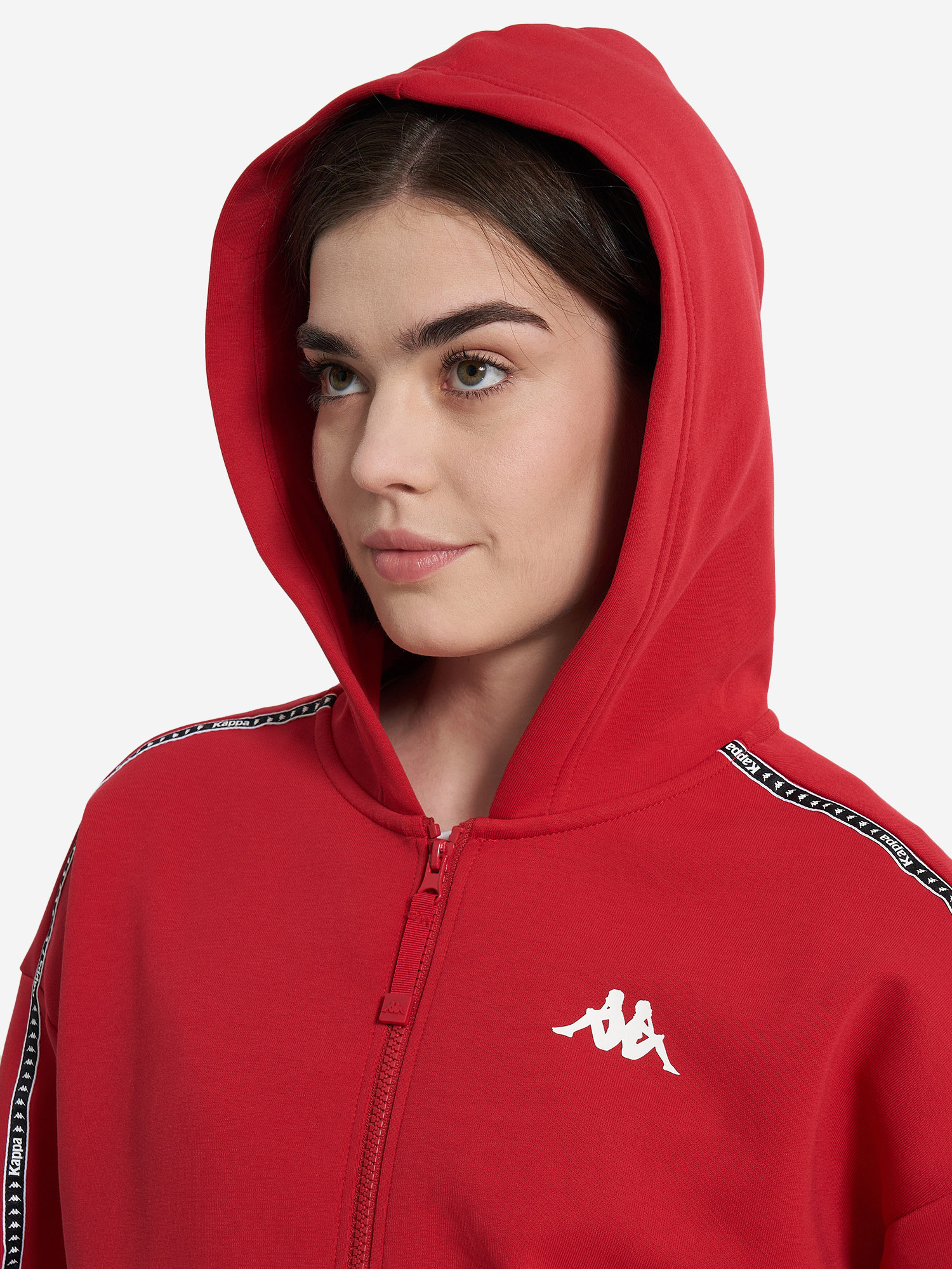 фото Толстовка женская оверсайз kappa, красный