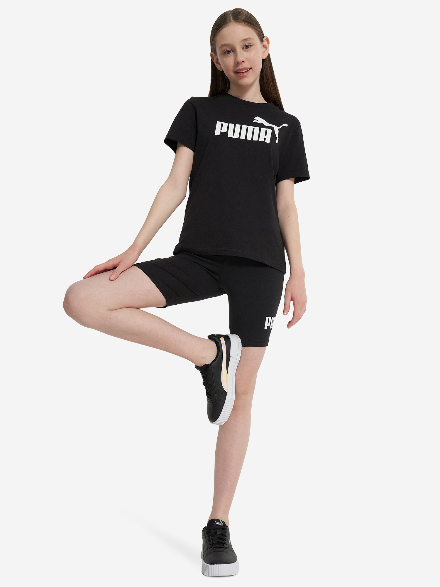 фото Футболка для девочек puma no. 1 logo, черный