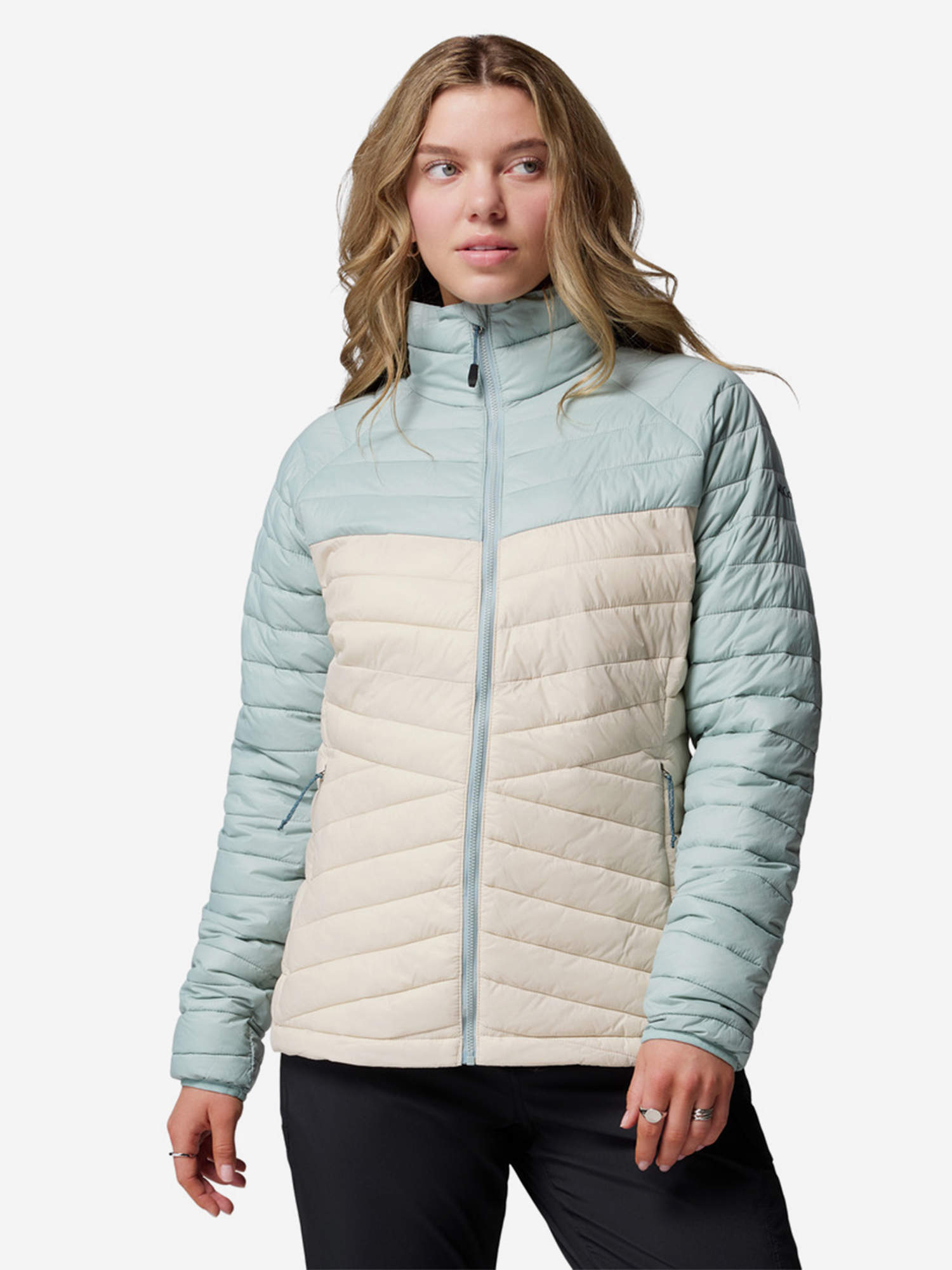 фото Куртка утепленная женская columbia powder pass jacket, бежевый