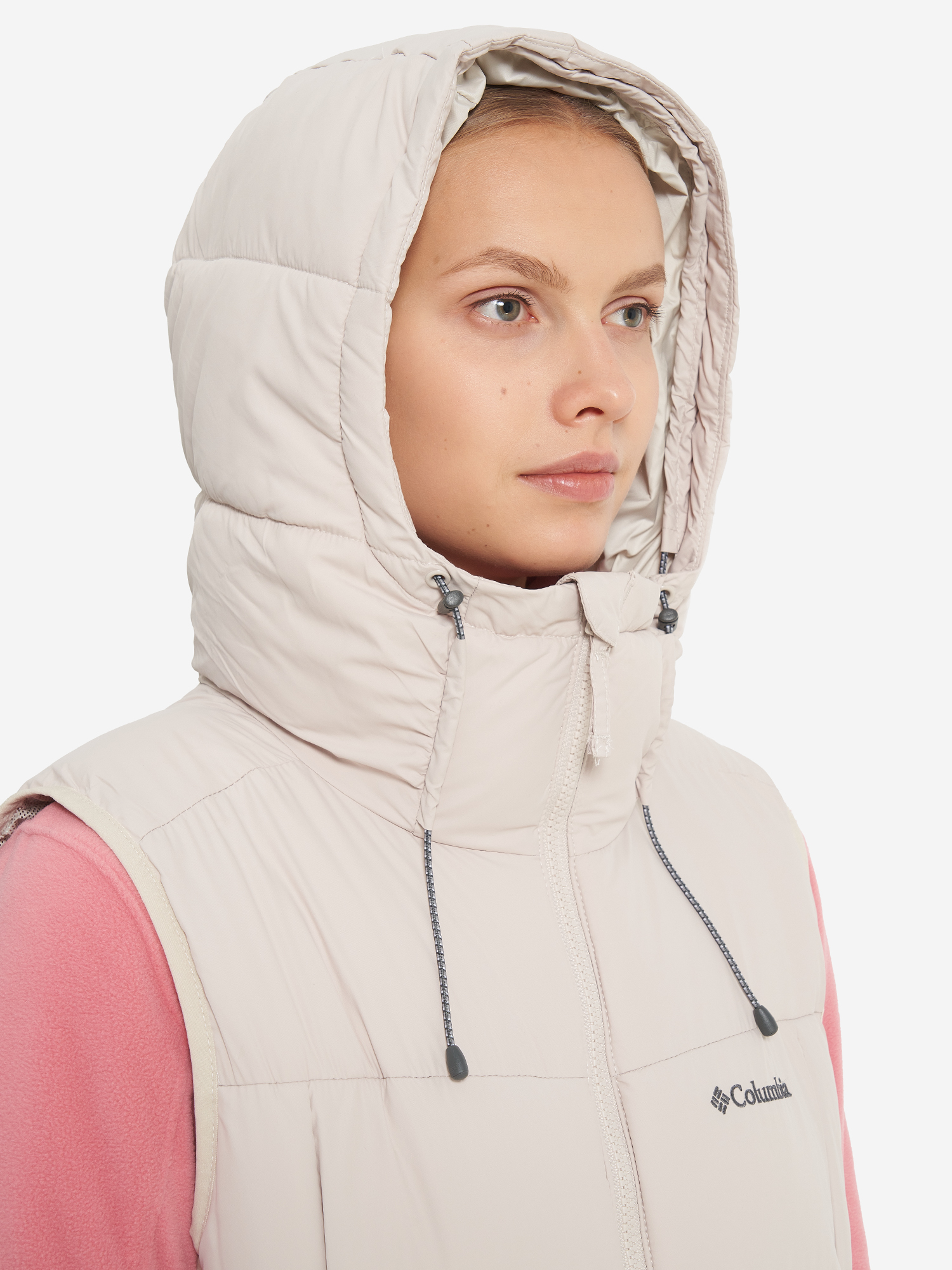 фото Жилет утепленный женский columbia pike lake long vest, бежевый