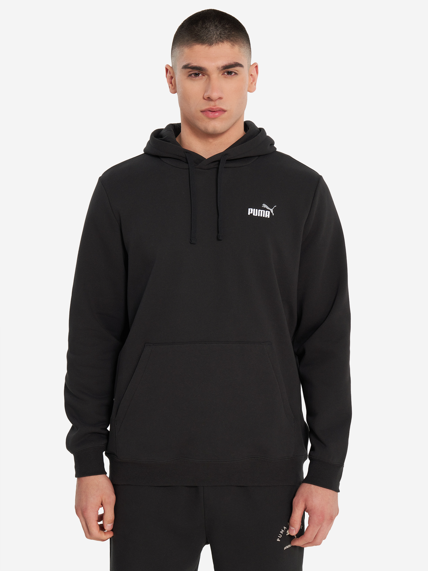 фото Худи мужское puma ess 2 color small no. 1 logo, черный
