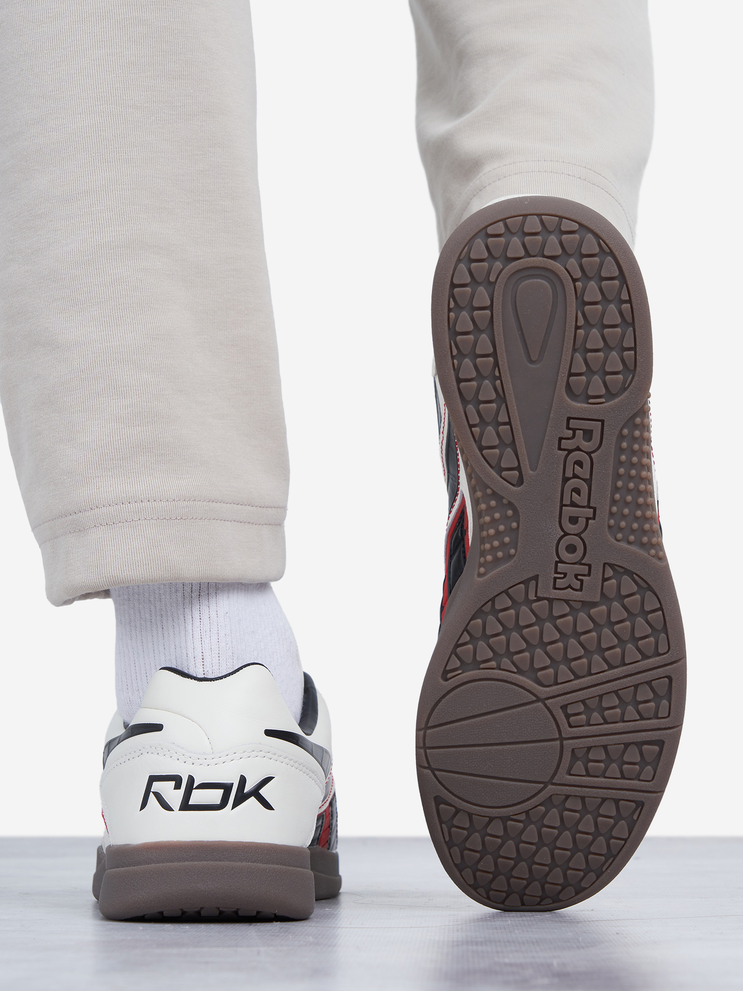 фото Кеды мужские reebok hammer valde, бежевый