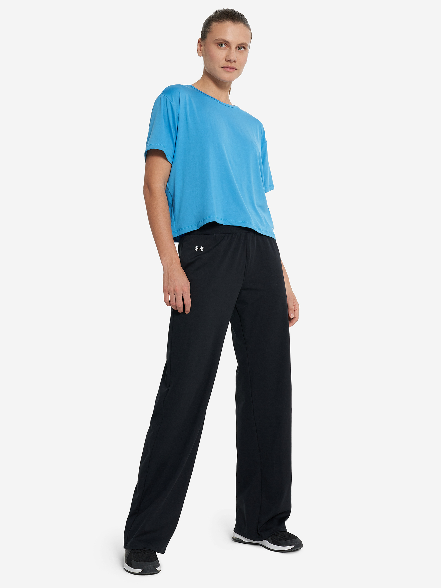 фото Брюки женские under armour motion open hem, черный