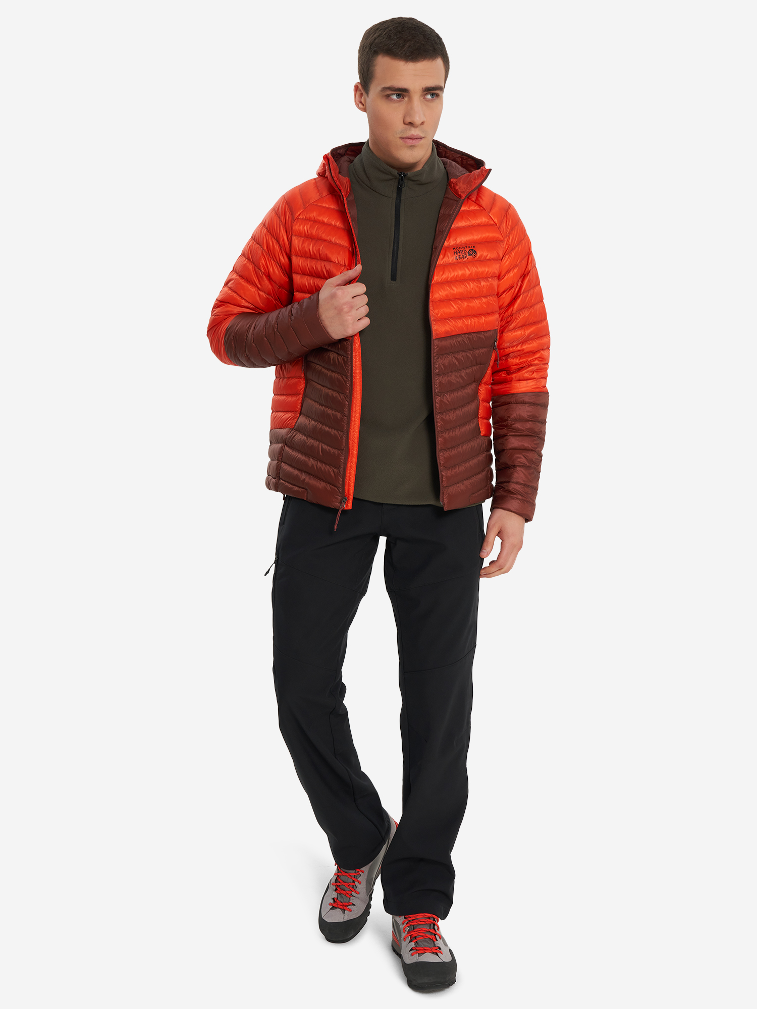 фото Пуховик мужской mountain hardwear ghost whisperer, оранжевый