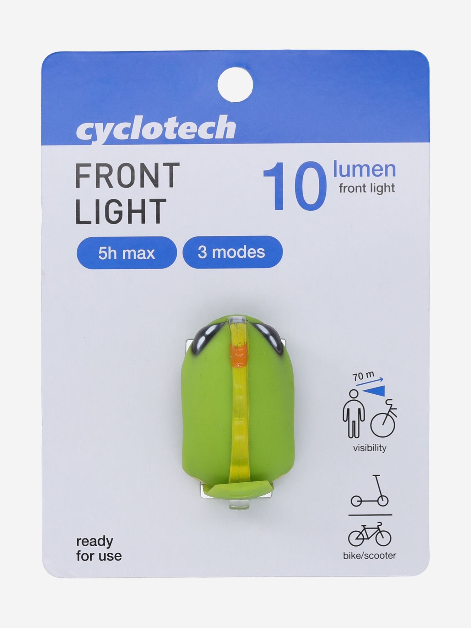 фото Фонарь велосипедный передний габаритный cyclotech cfl-4, черный