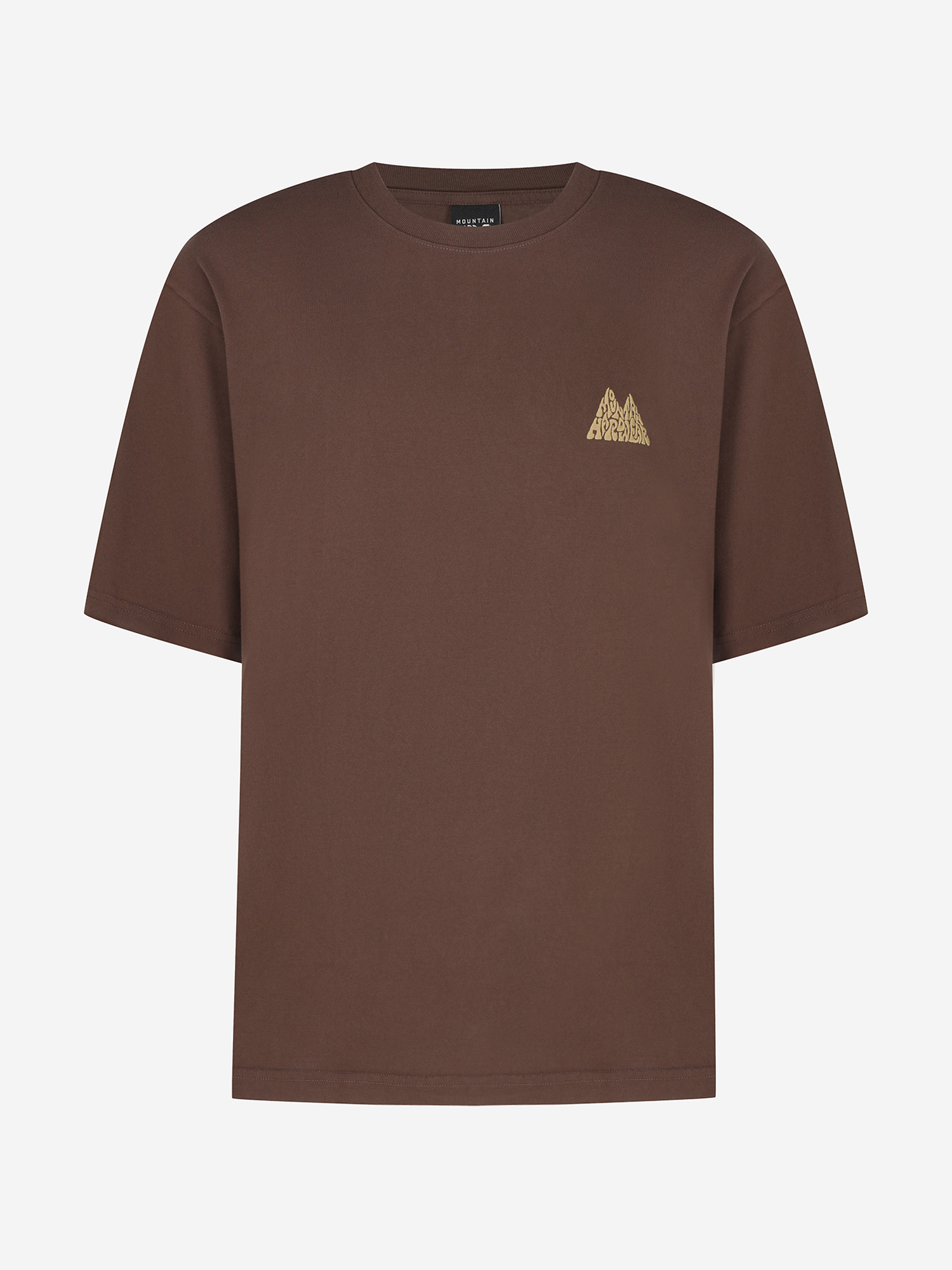 фото Футболка мужская mountain hardwear mountains collab short sleeve, коричневый