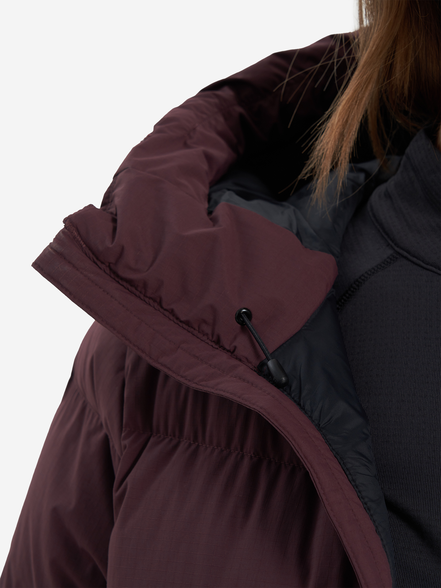фото Пуховик женский mountain hardwear nevadan down long parka, фиолетовый