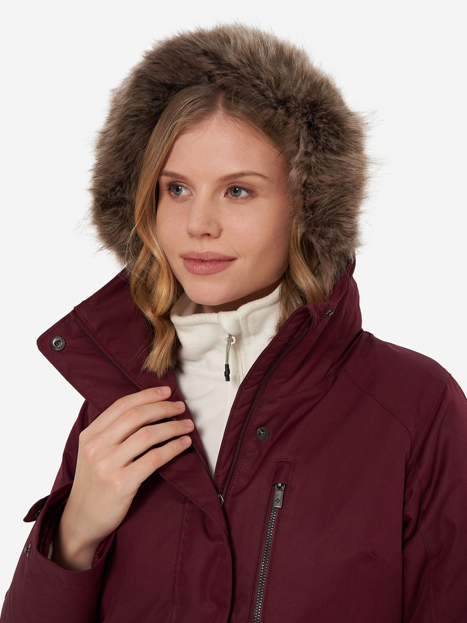 фото Парка женская columbia suttle mountain long insulated jacket, красный