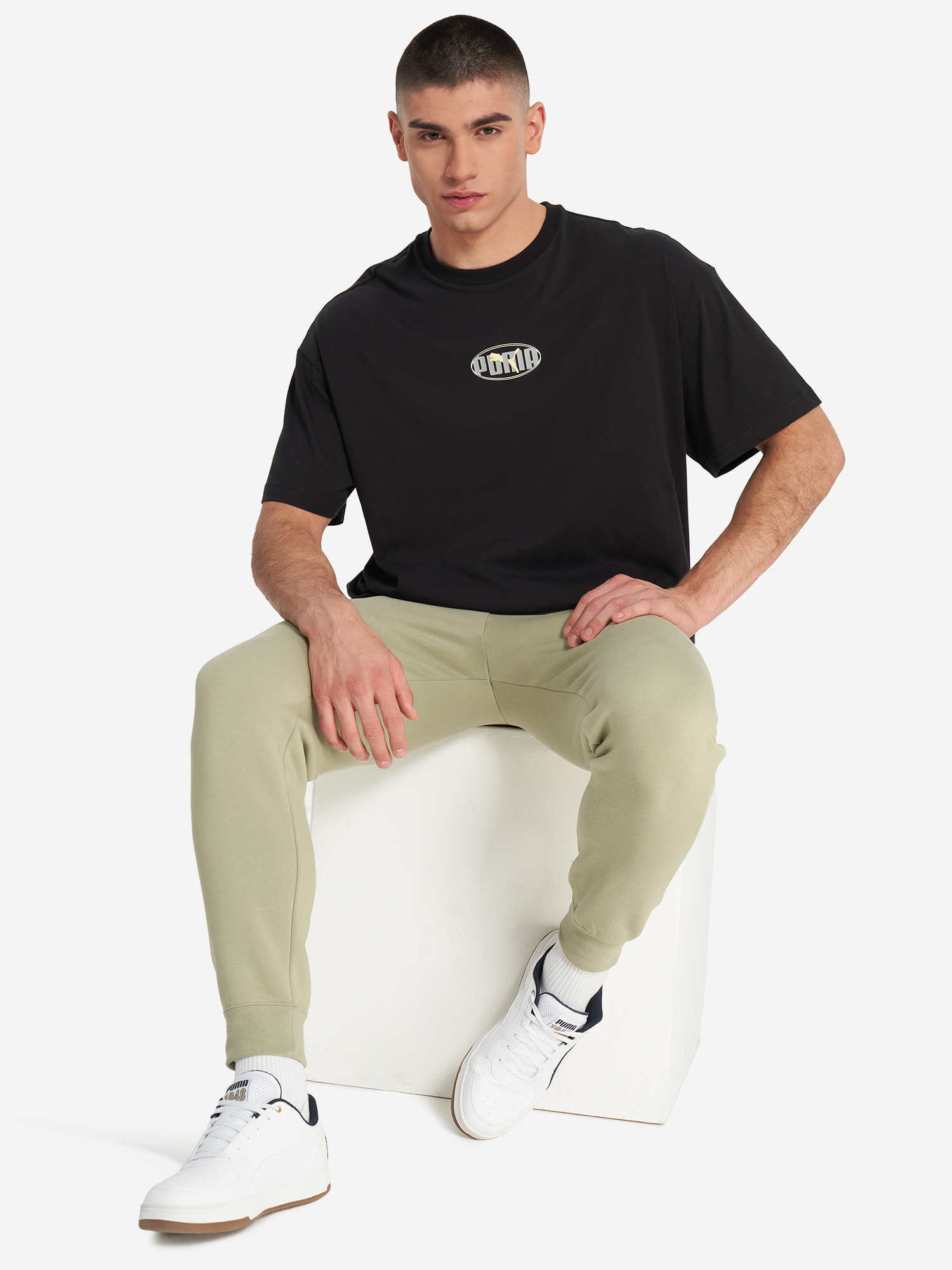 фото Футболка мужская puma ess logo lab, черный