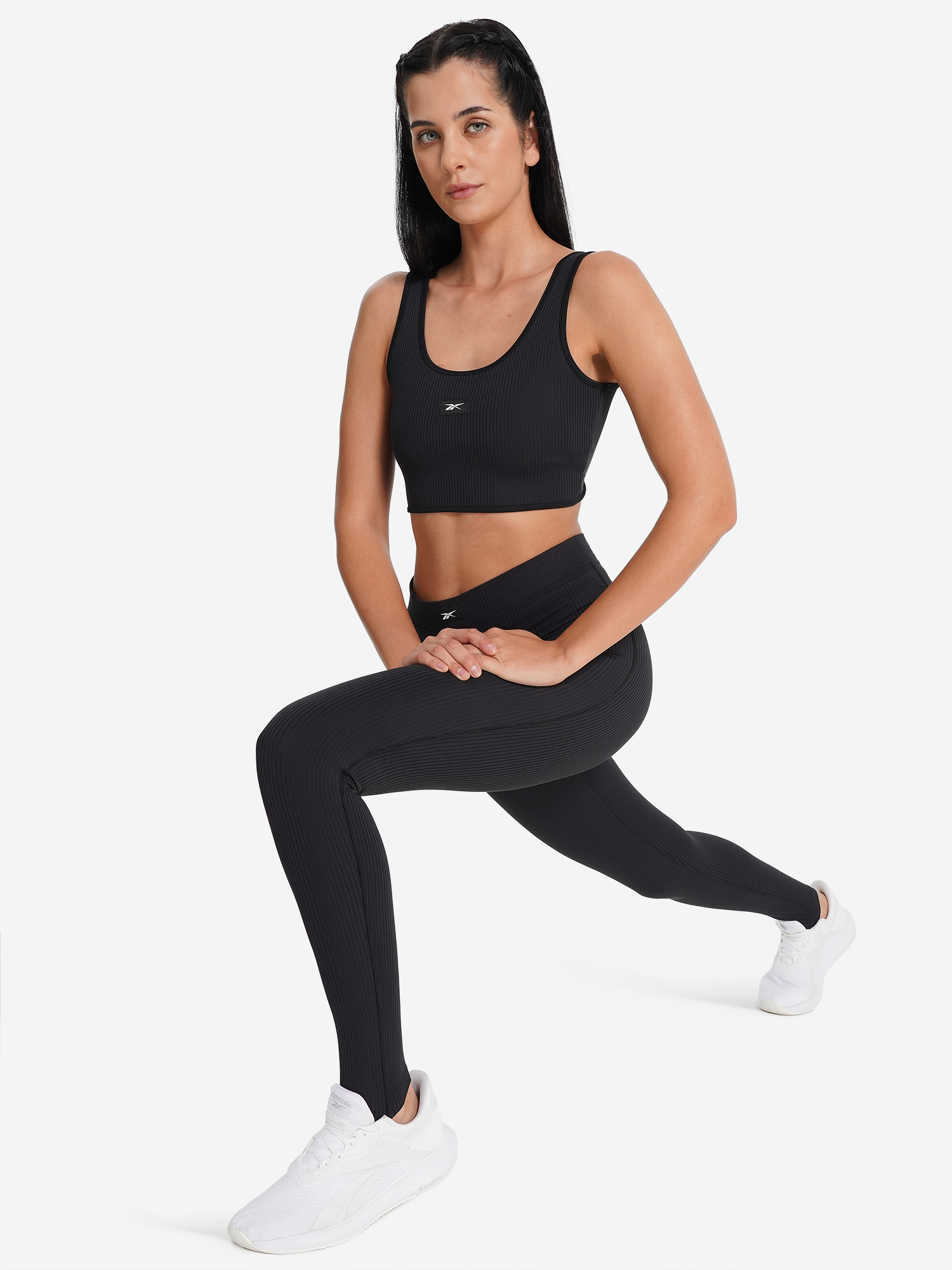 фото Топ бра спортивный reebok rib multi-way, черный