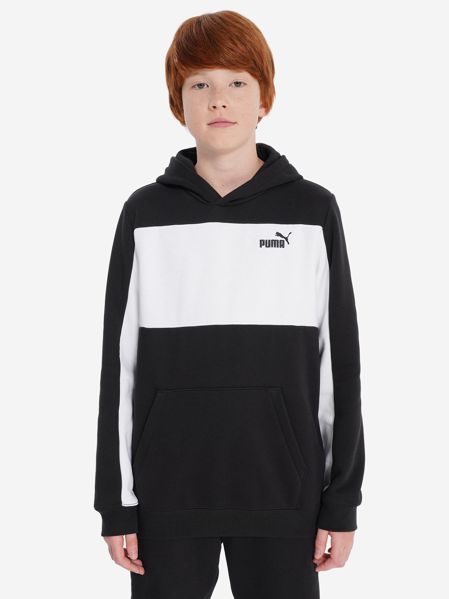 фото Худи для мальчиков puma ess block, черный