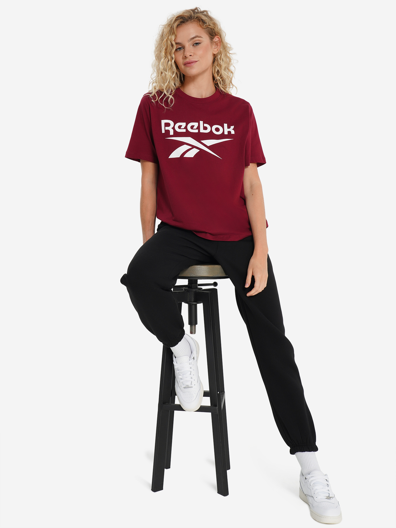 фото Футболка женская reebok nova, красный