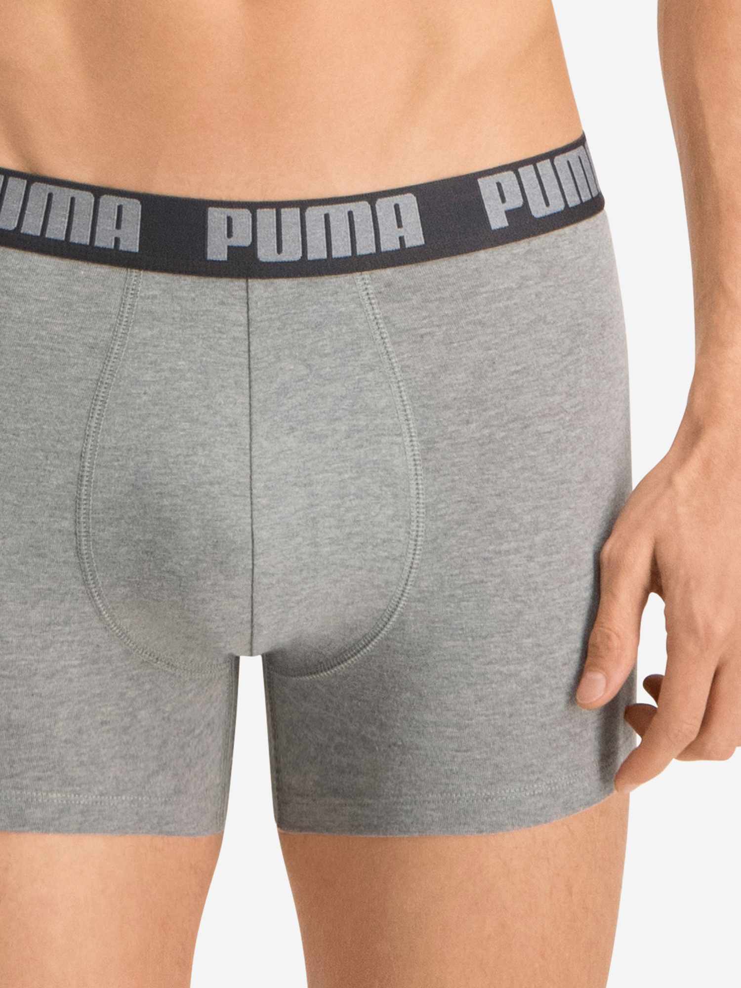 фото Трусы мужские puma basic, 2 штуки, серый