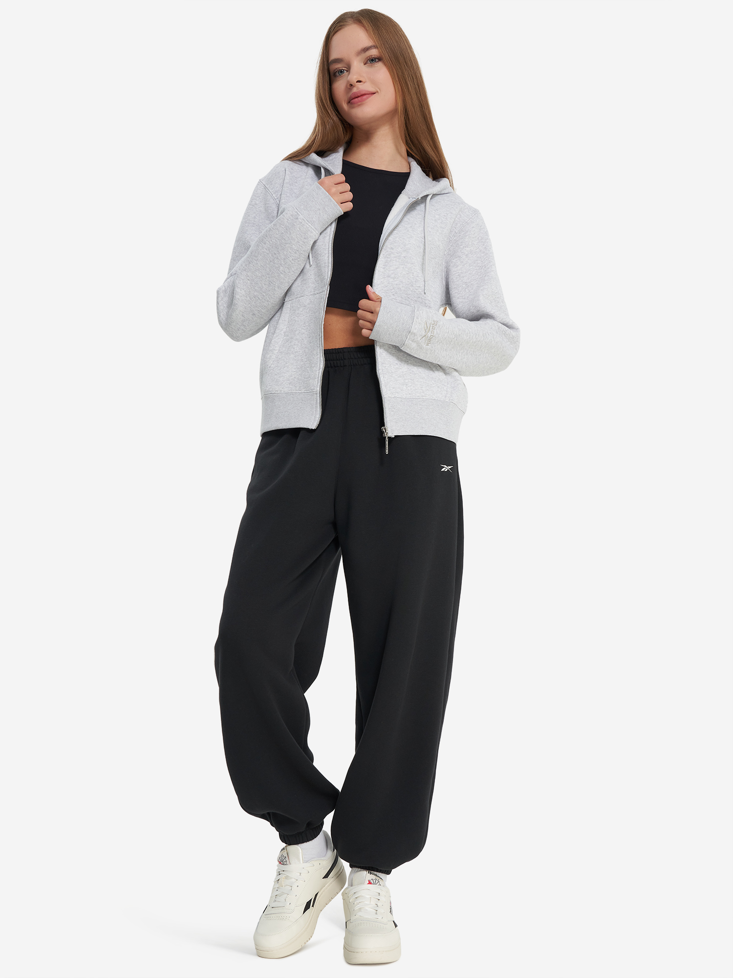 фото Толстовка женская reebok ariana, серый