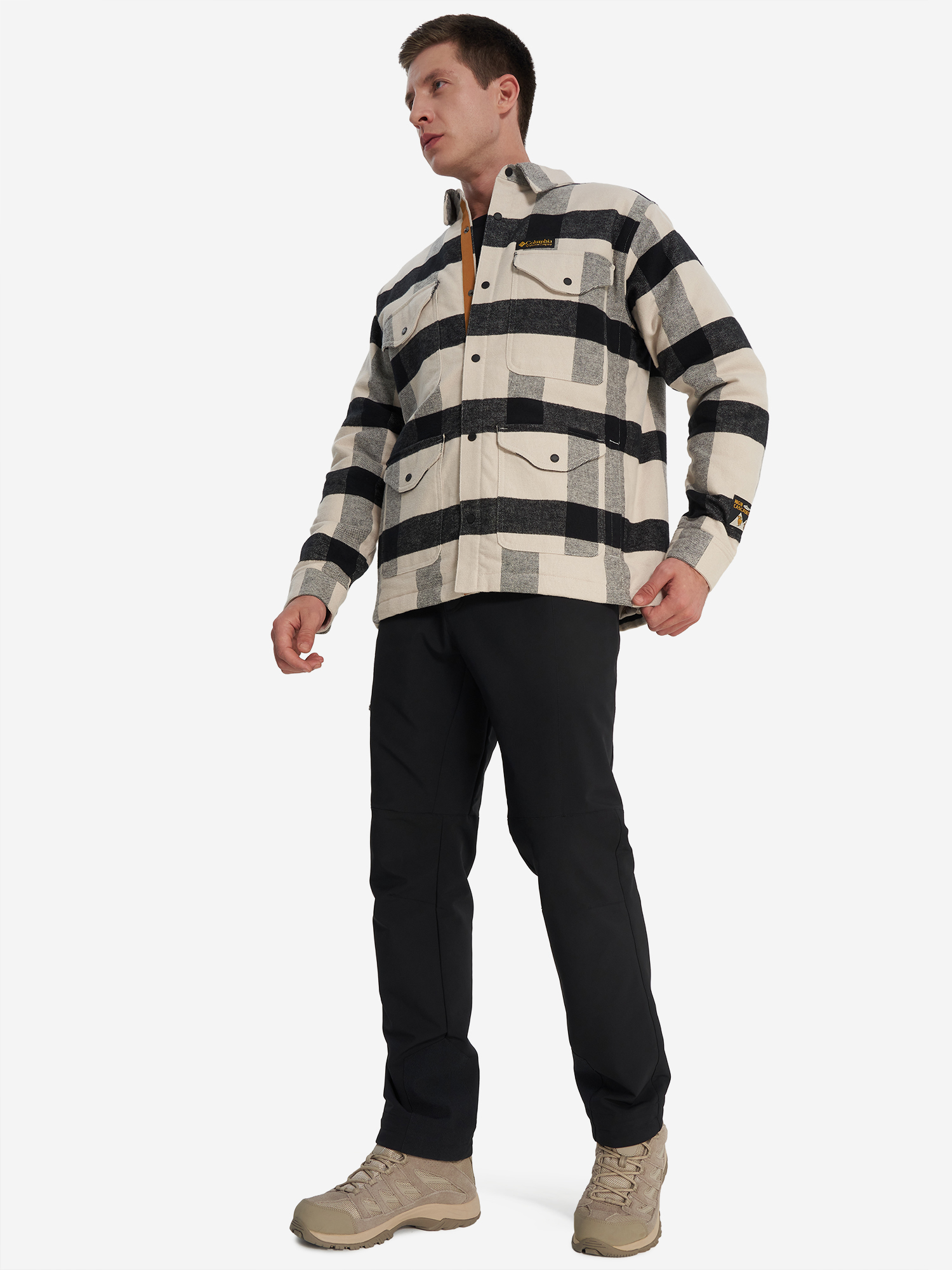 фото Легкая куртка мужская columbia high cascades shirt jacket, серый