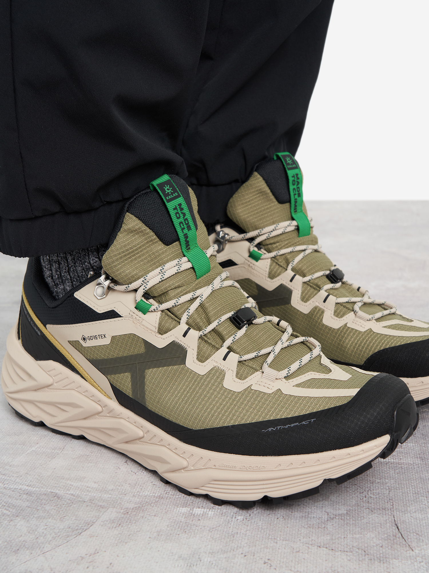 фото Кроссовки мужские kailas mountain wander-2 gtx, зеленый