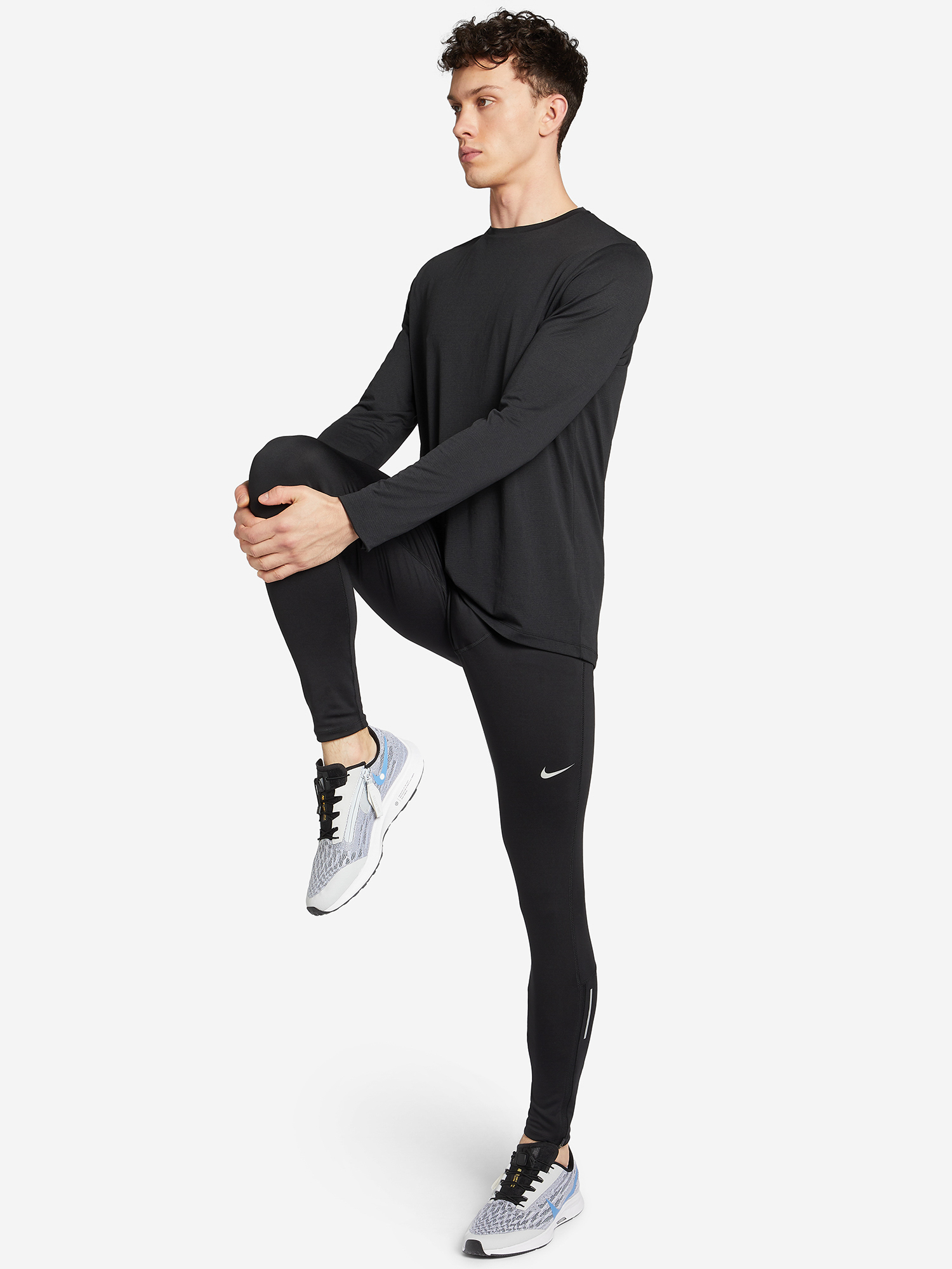 фото Тайтсы мужские nike dri-fit challenger, черный