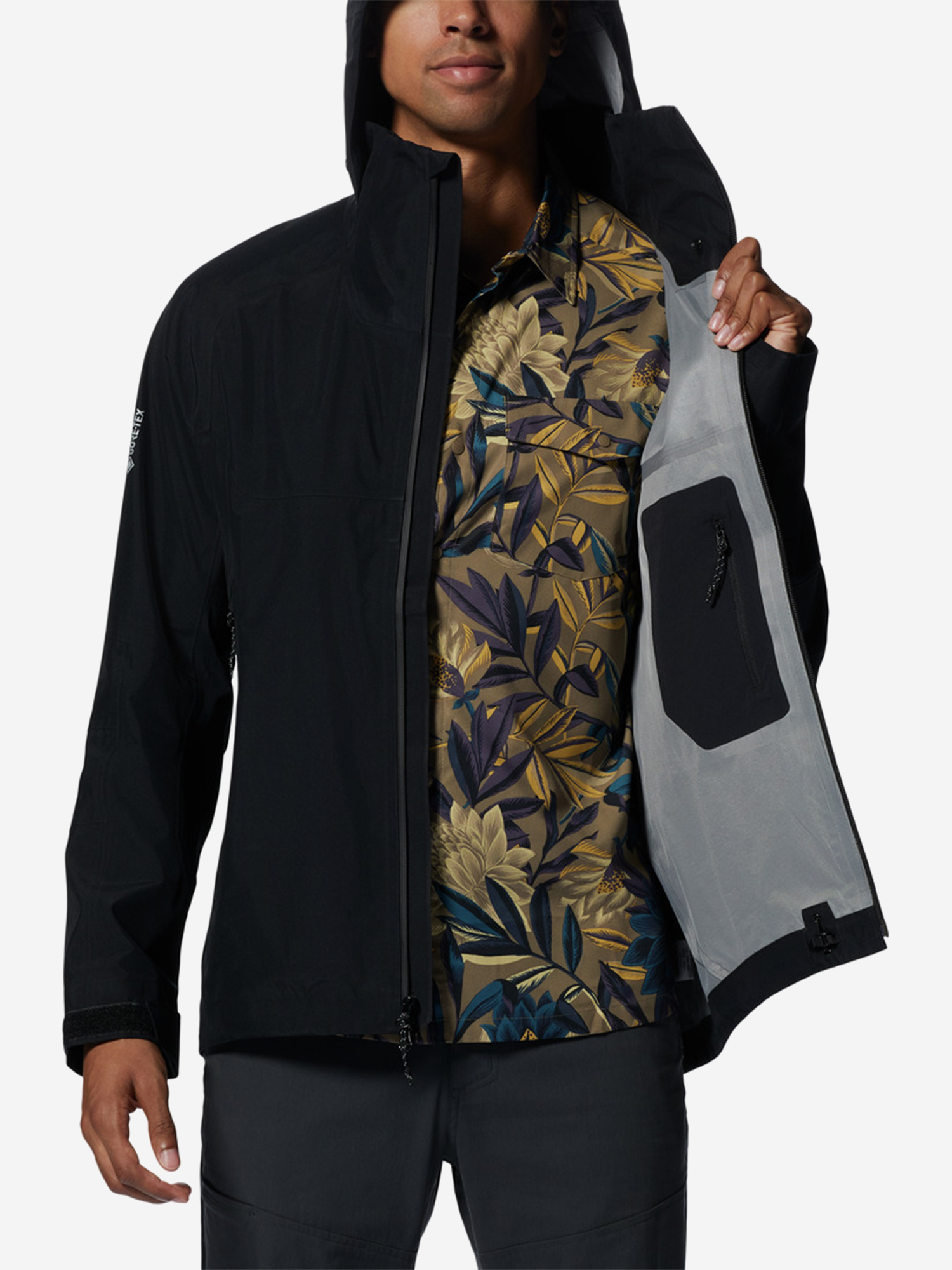 фото Куртка мембранная мужская mountain hardwear trailverse gore-tex jacket, черный