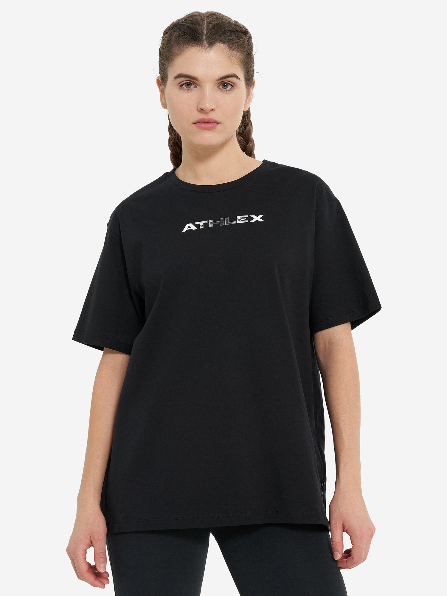 фото Футболка женская оверсайз athlex, черный