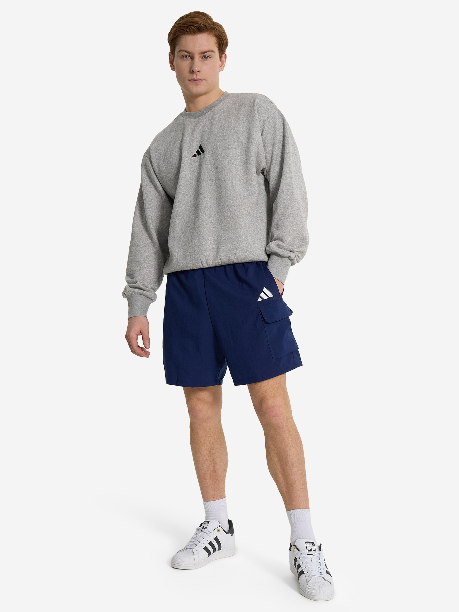 фото Шорты мужские adidas, синий