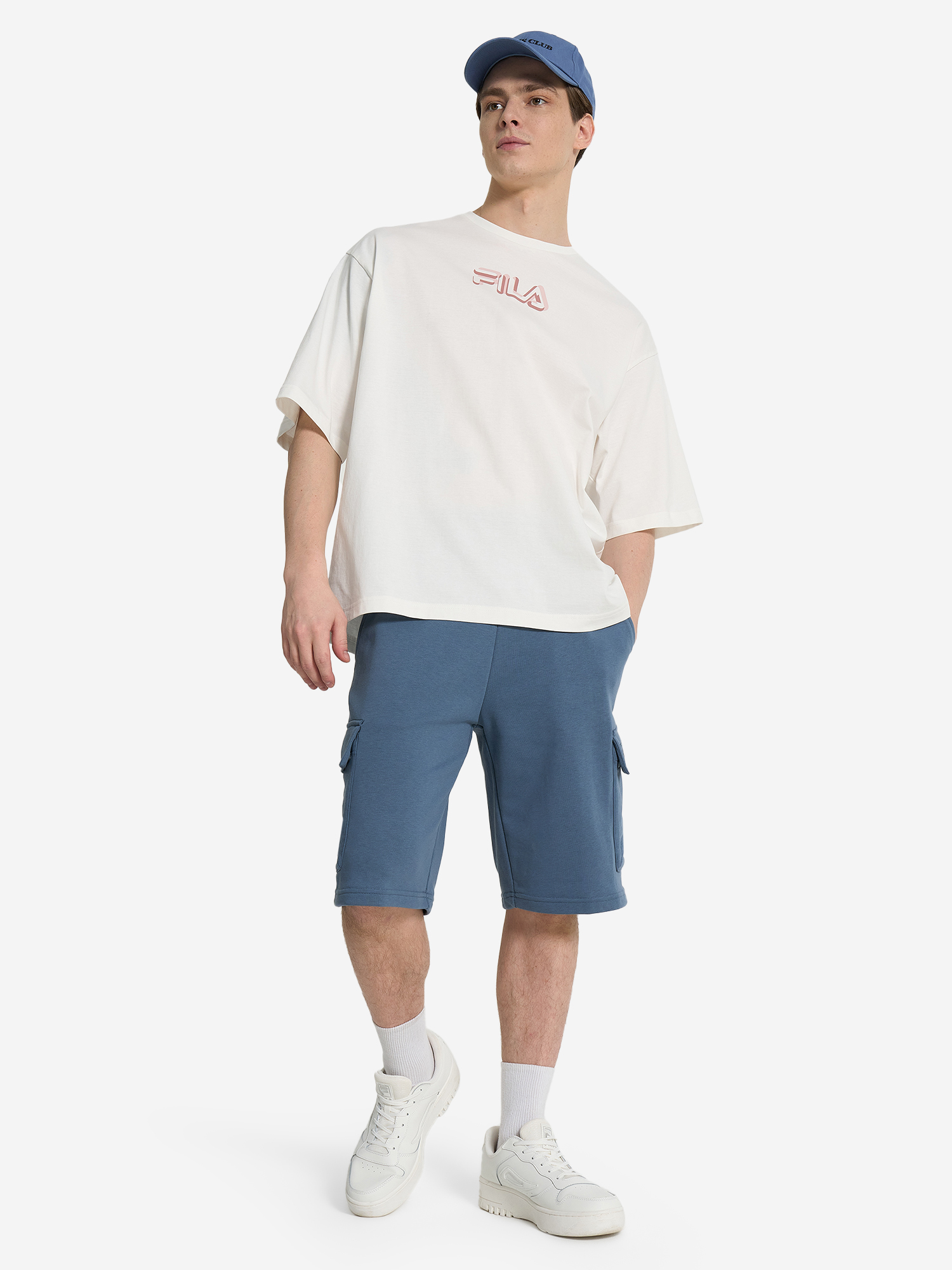 фото Футболка мужская оверсайз fila, бежевый