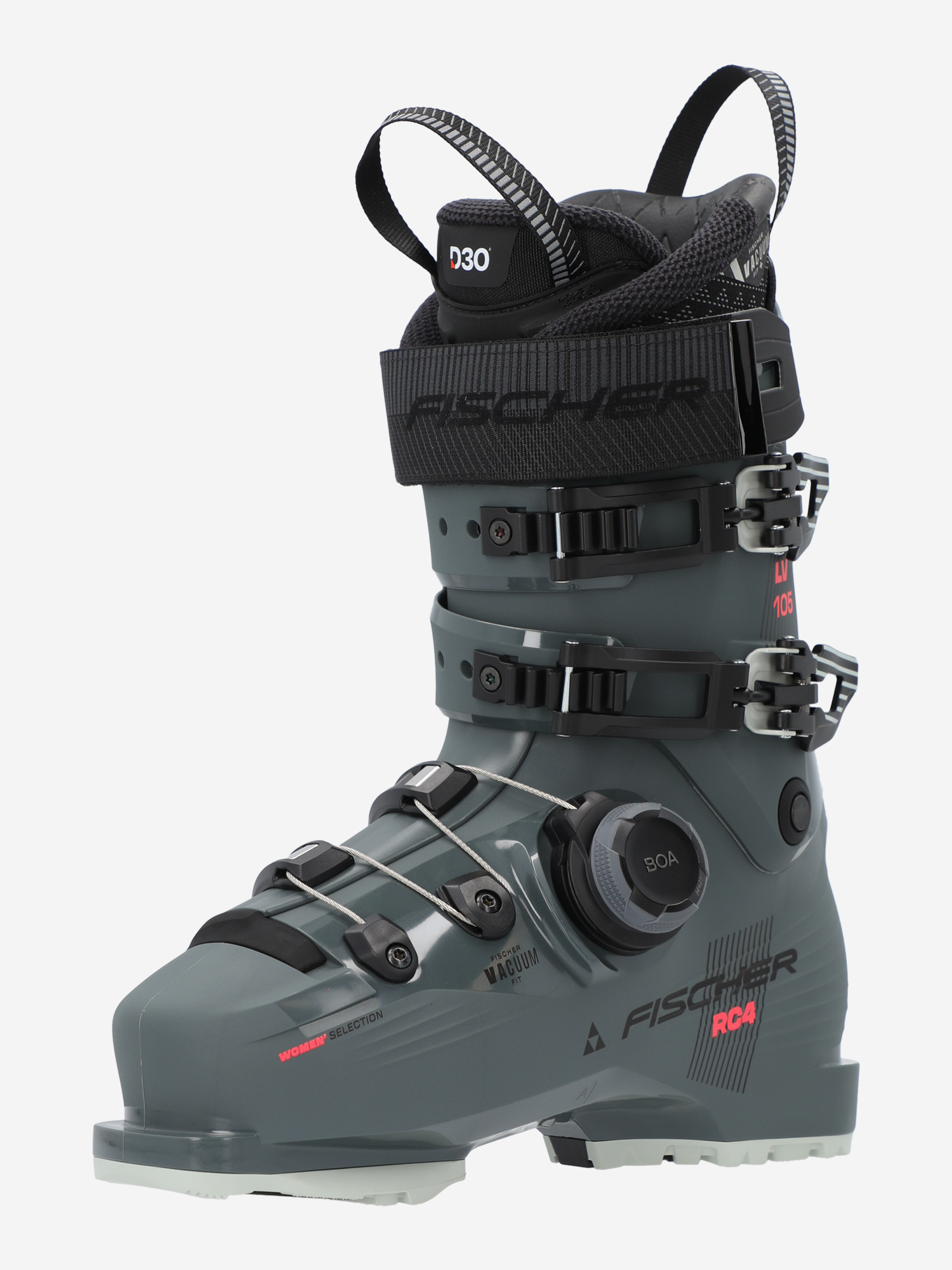 фото Ботинки горнолыжные женские fischer rc4 105 lv boa rhino, серый