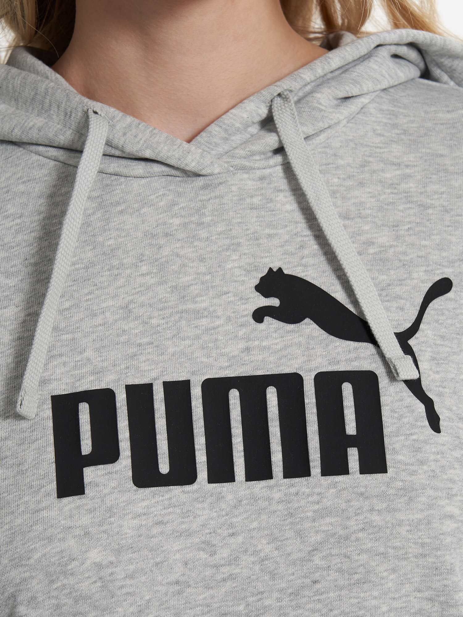 фото Худи женское puma ess no. 1 logo, серый