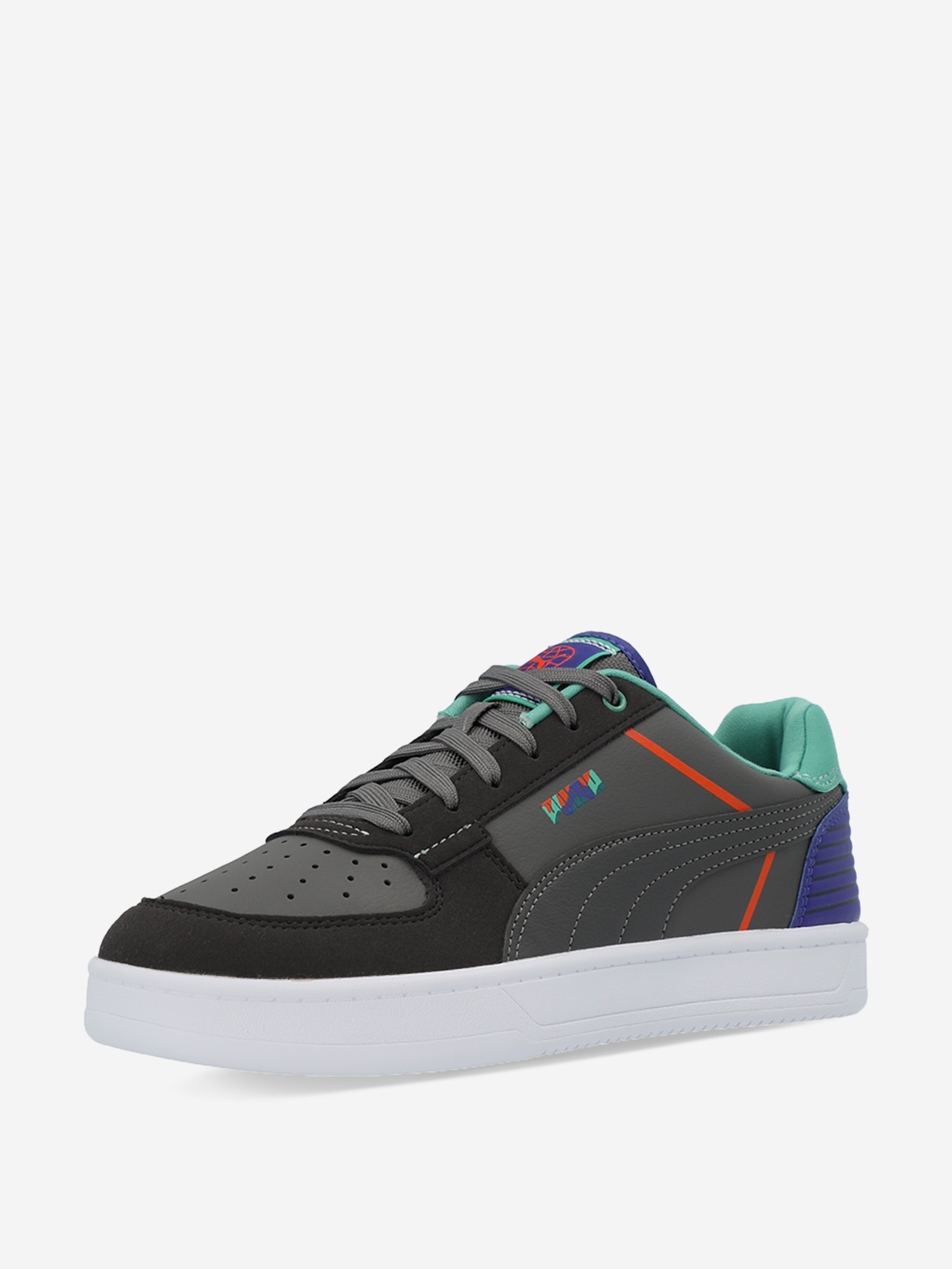 фото Кеды для мальчиков puma caven 2.0 ready, set, better ii jr, серый