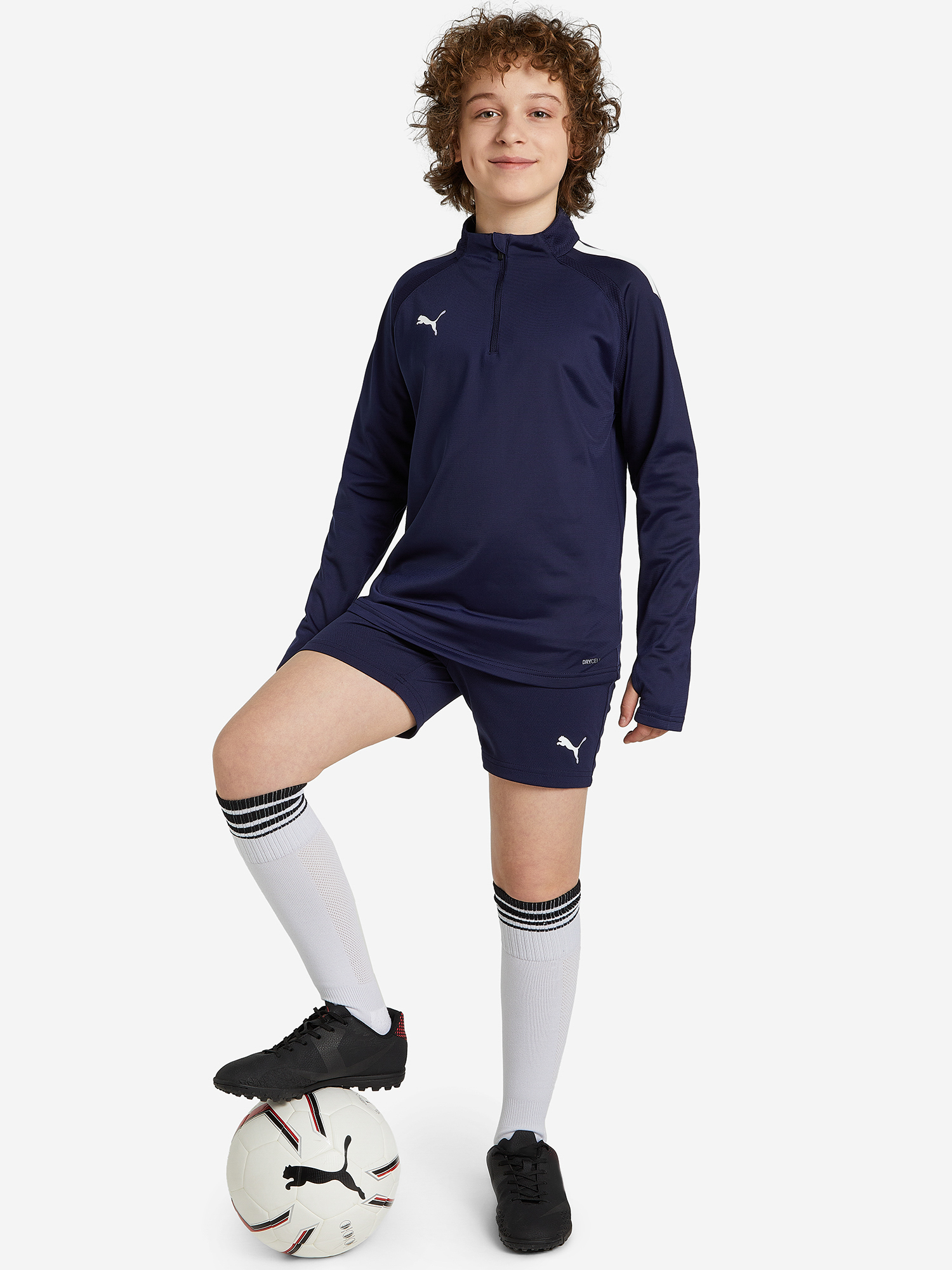 фото Шорты для мальчиков puma teamrise, синий