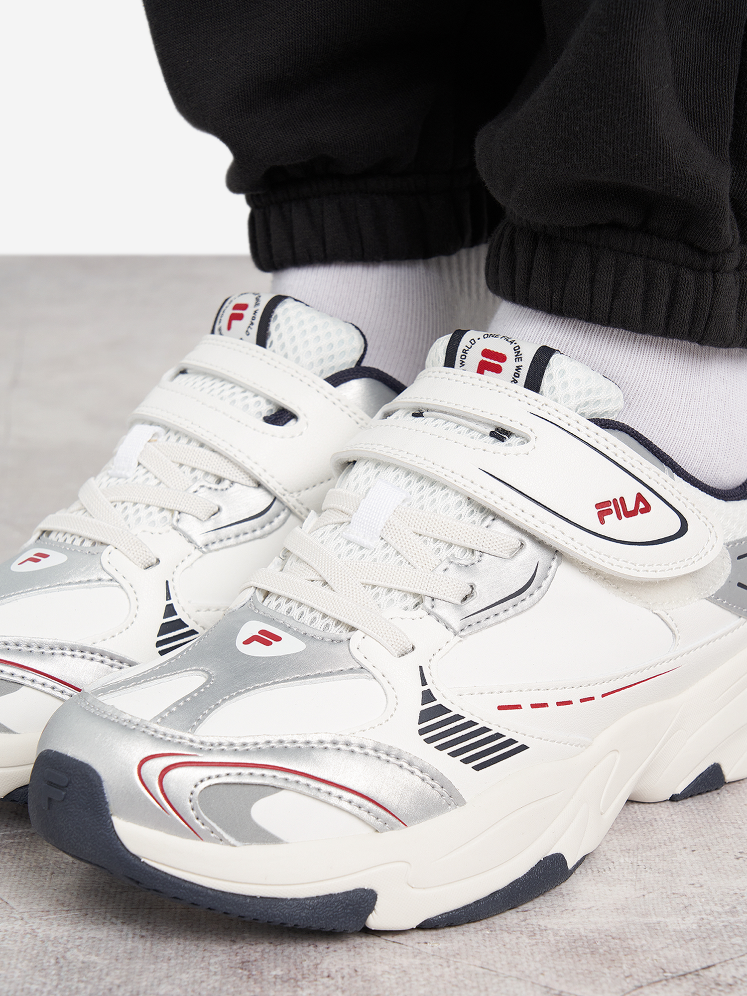 фото Кроссовки для мальчиков fila shein v pu, белый