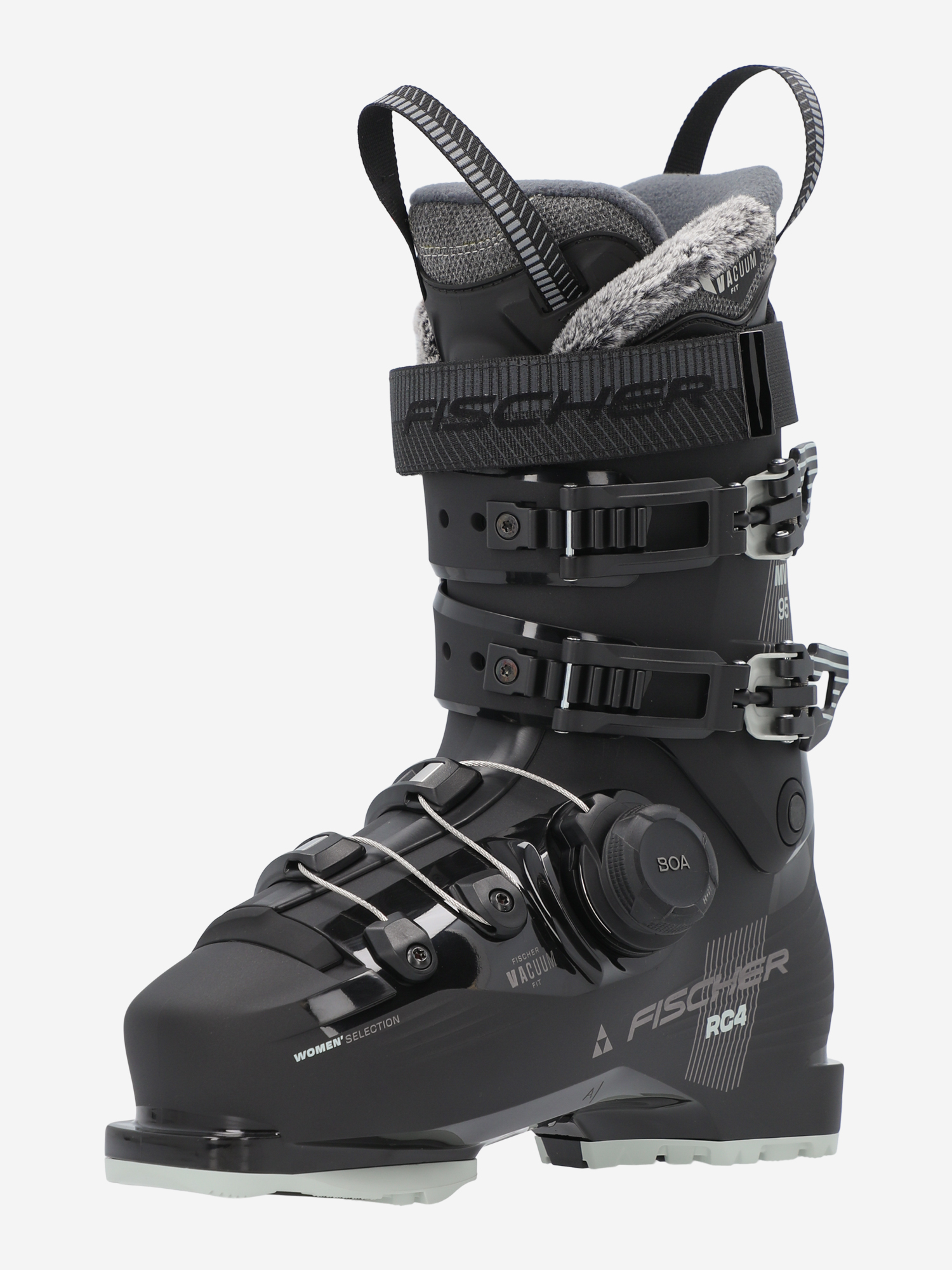 фото Ботинки горнолыжные женские fischer rc4 95 mv boa, черный