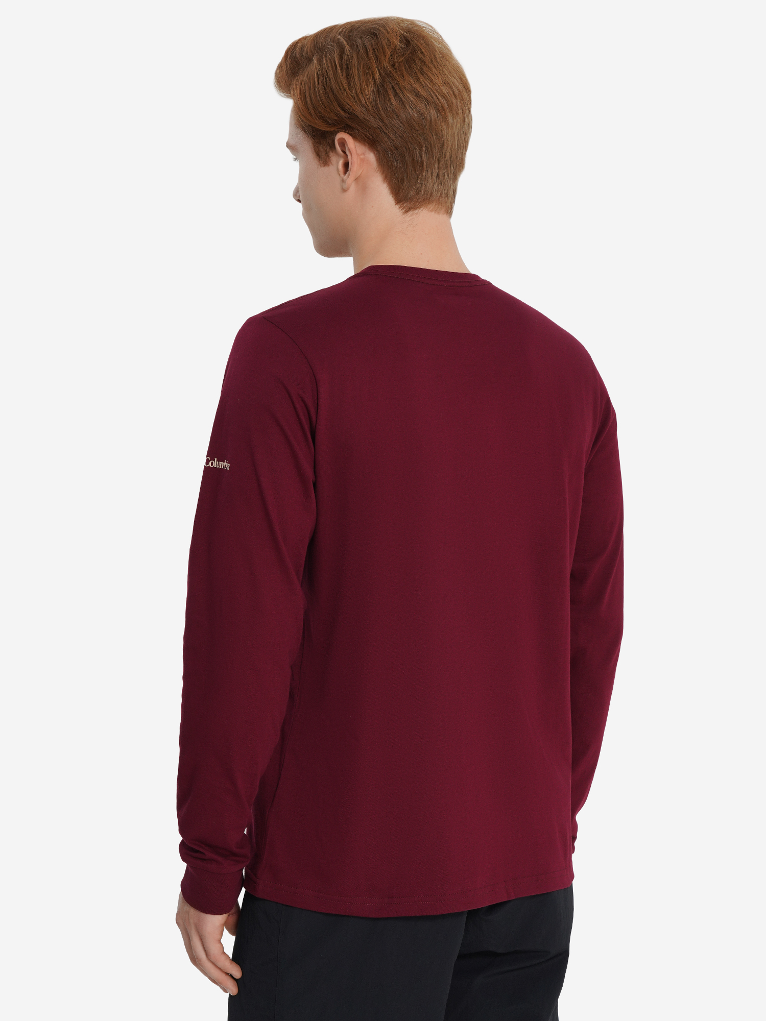 фото Лонгслив мужской columbia csc seasonal logo ls tee, красный