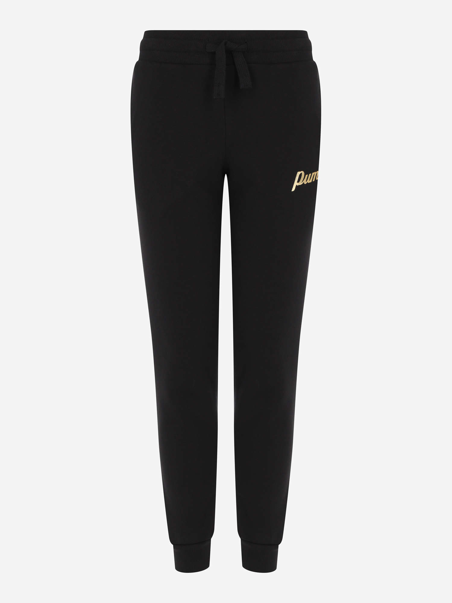 фото Брюки для девочек puma ess+ script metallic, черный