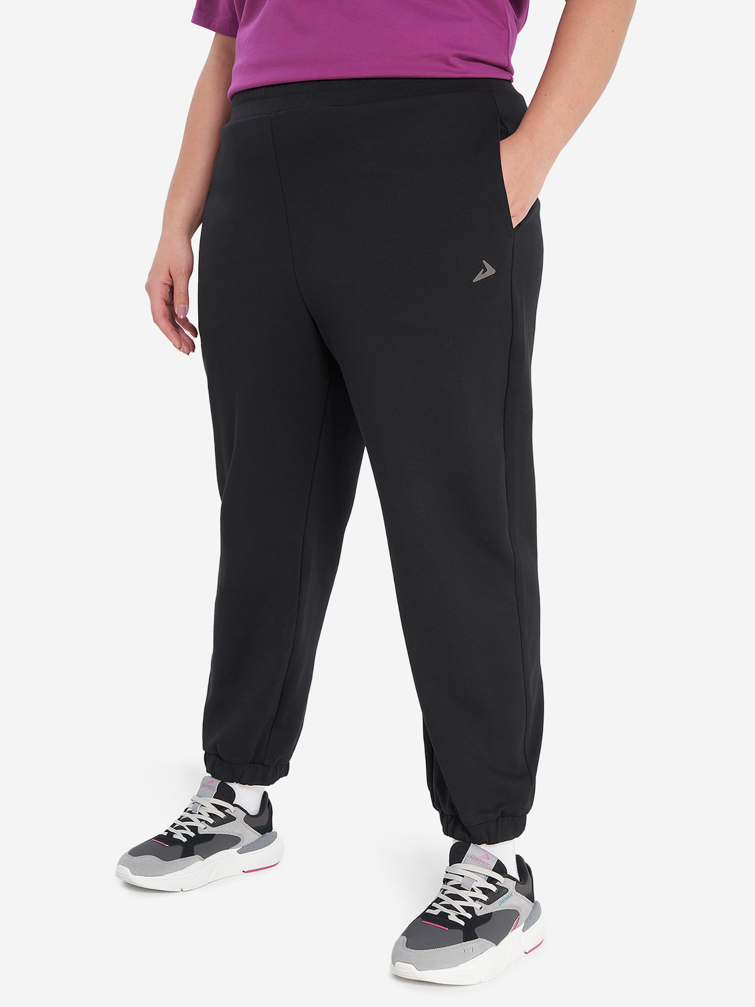 фото Брюки женские оверсайз demix, plus size, черный