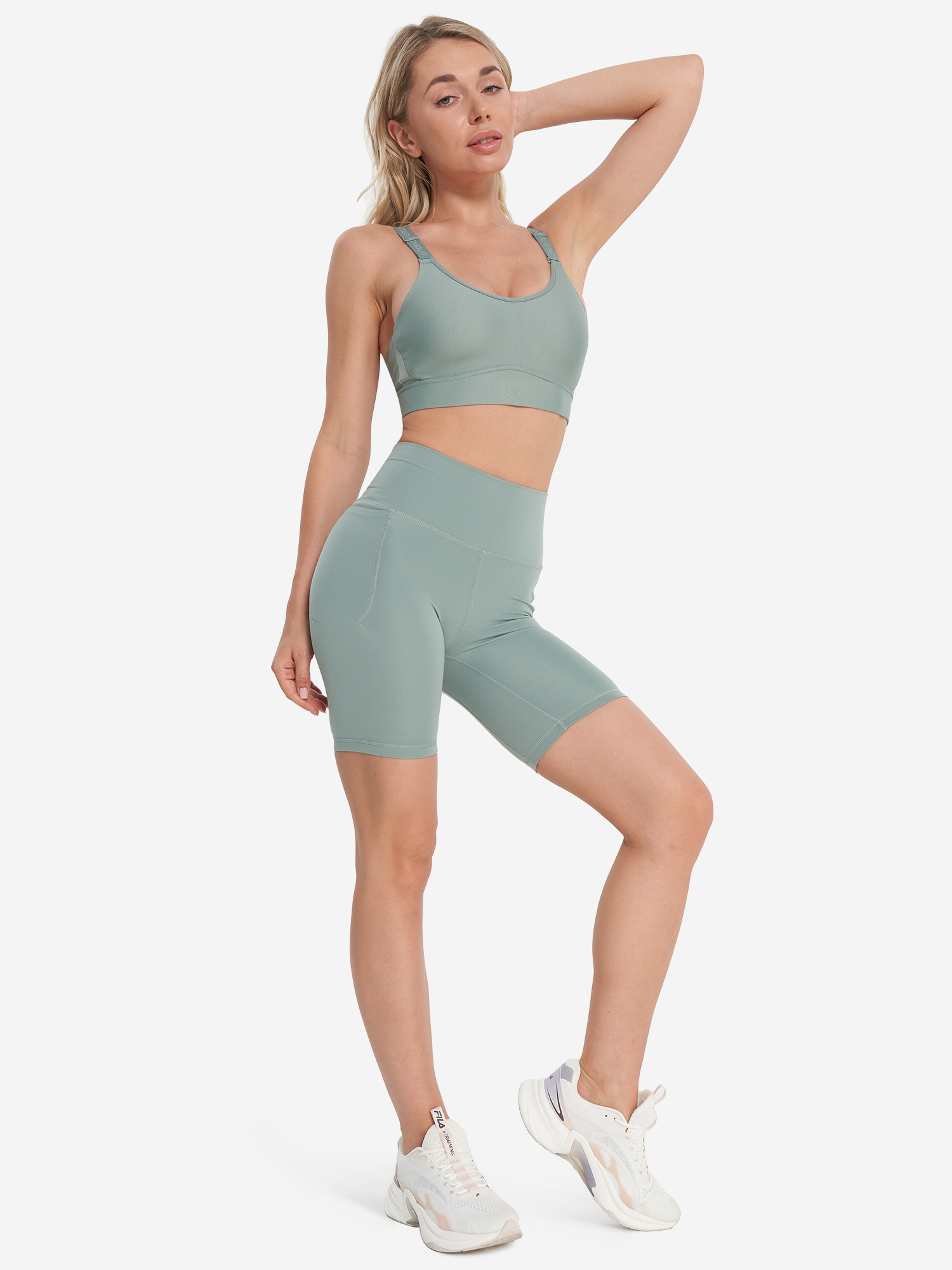 фото Спортивный топ бра under armour infinity 2.0, зеленый