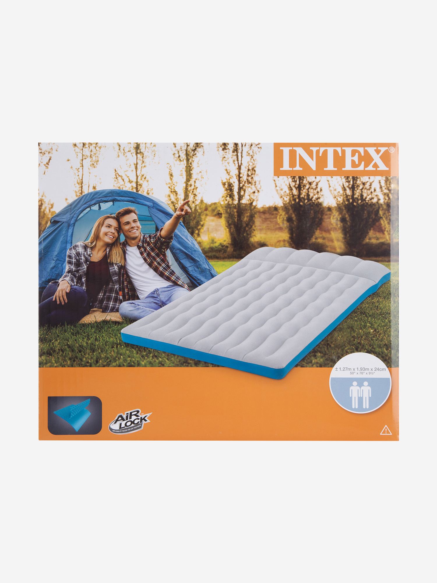 фото Матрас надувной intex 193 х127 х24 см, серый