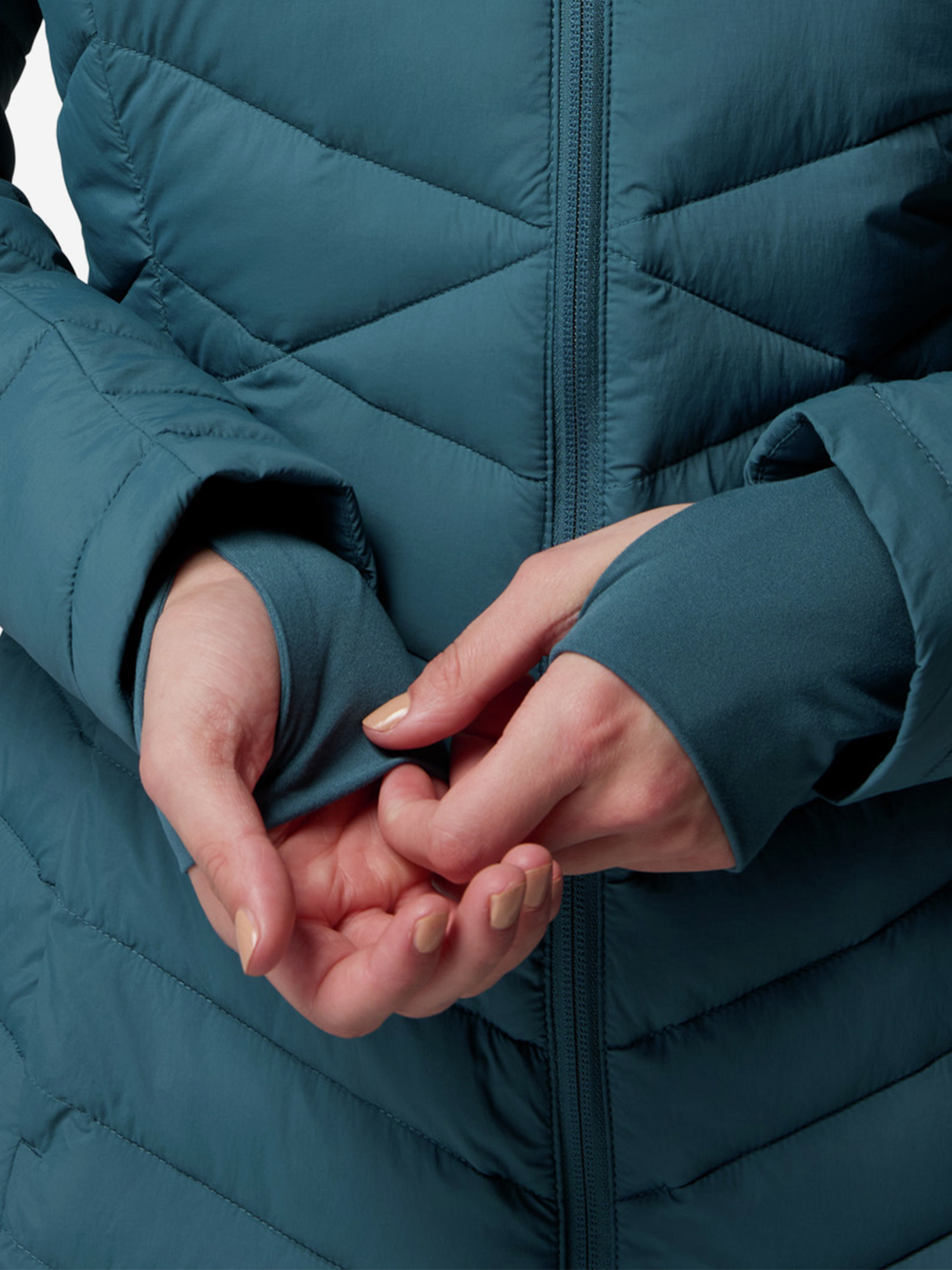 фото Куртка утепленная женская columbia joy peak ii mid jacket, голубой