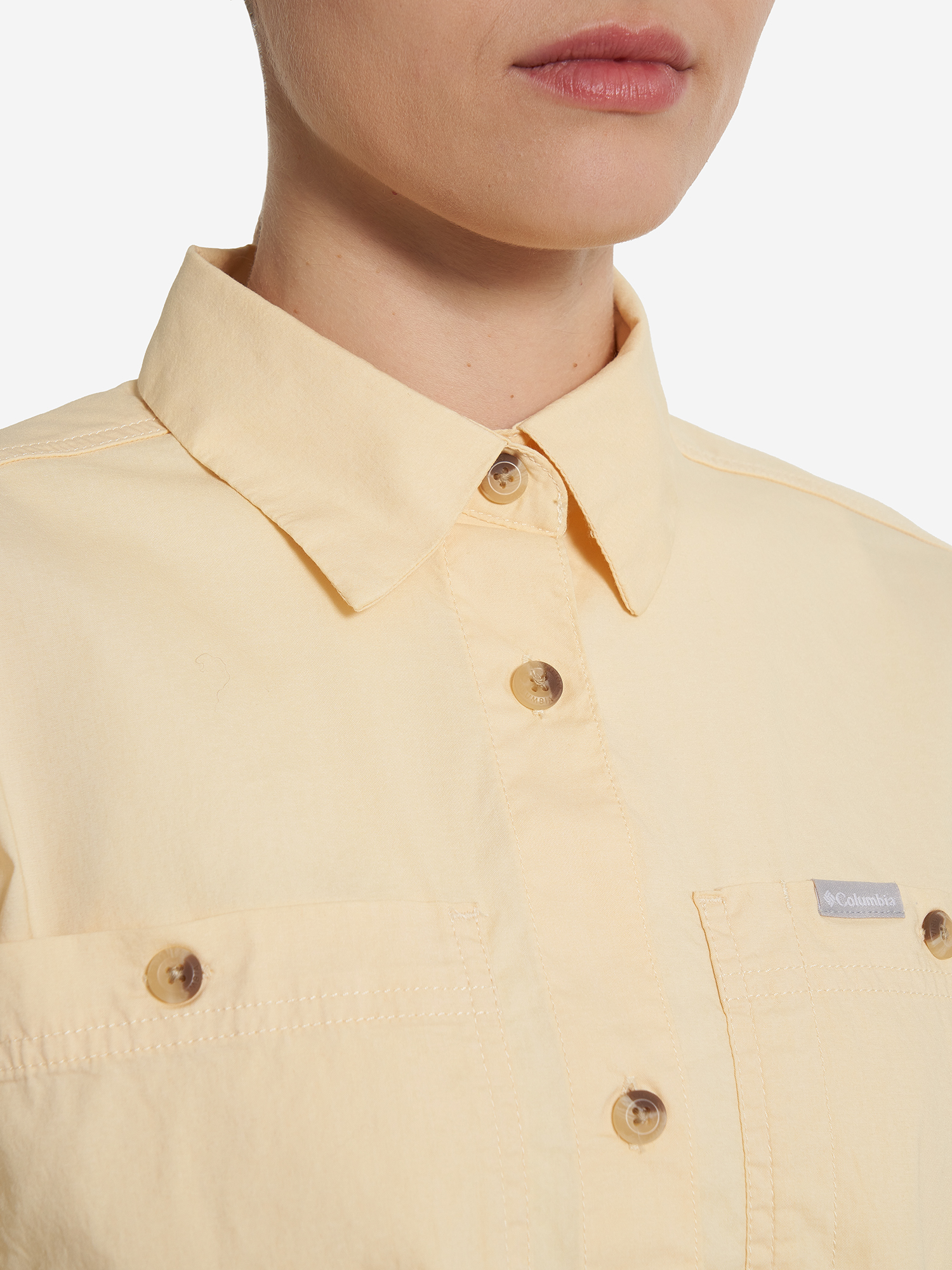 фото Рубашка женская columbia brea falls woven ls, желтый