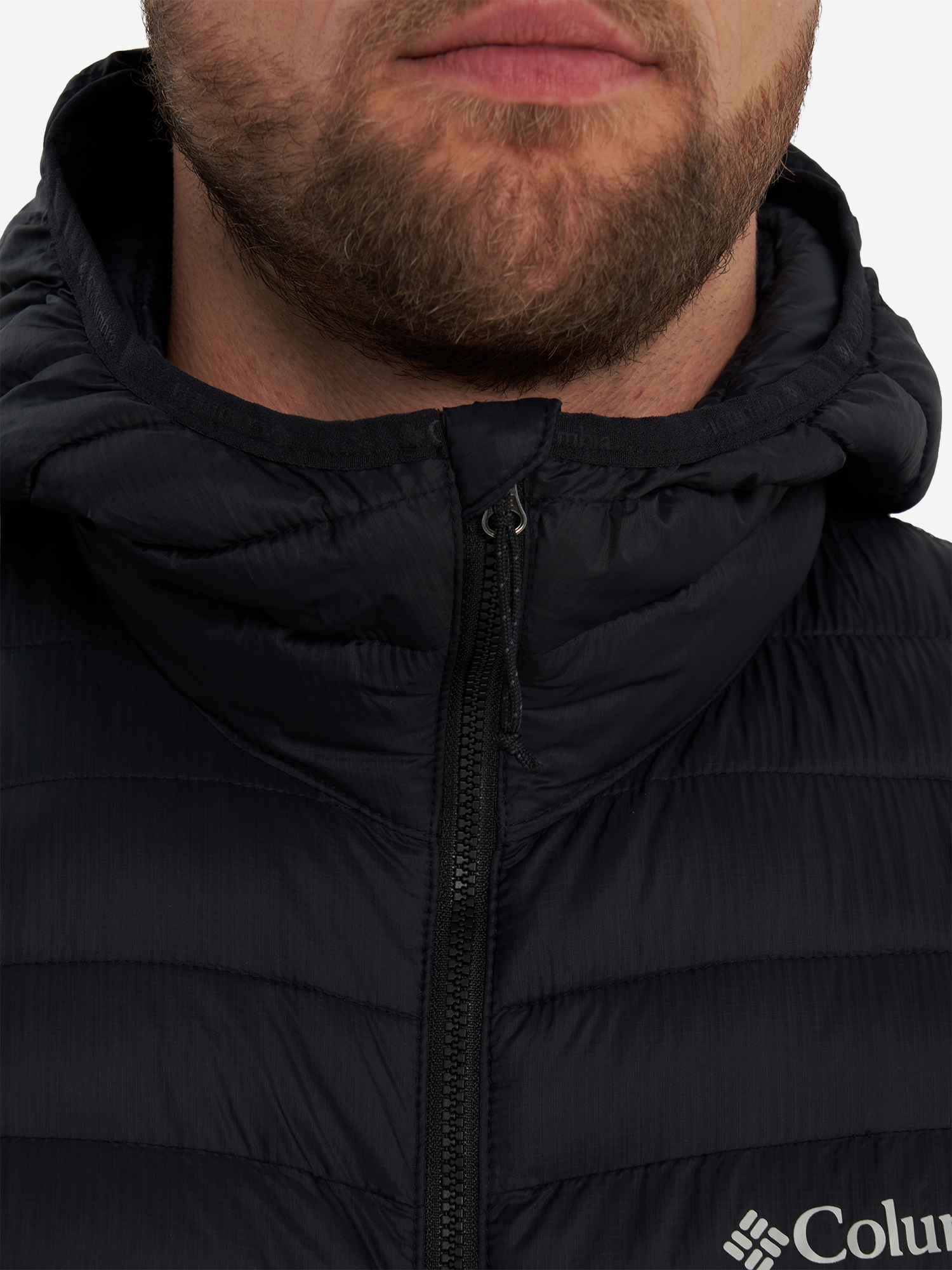 фото Куртка утепленная мужская columbia powder pass hooded jacket, черный
