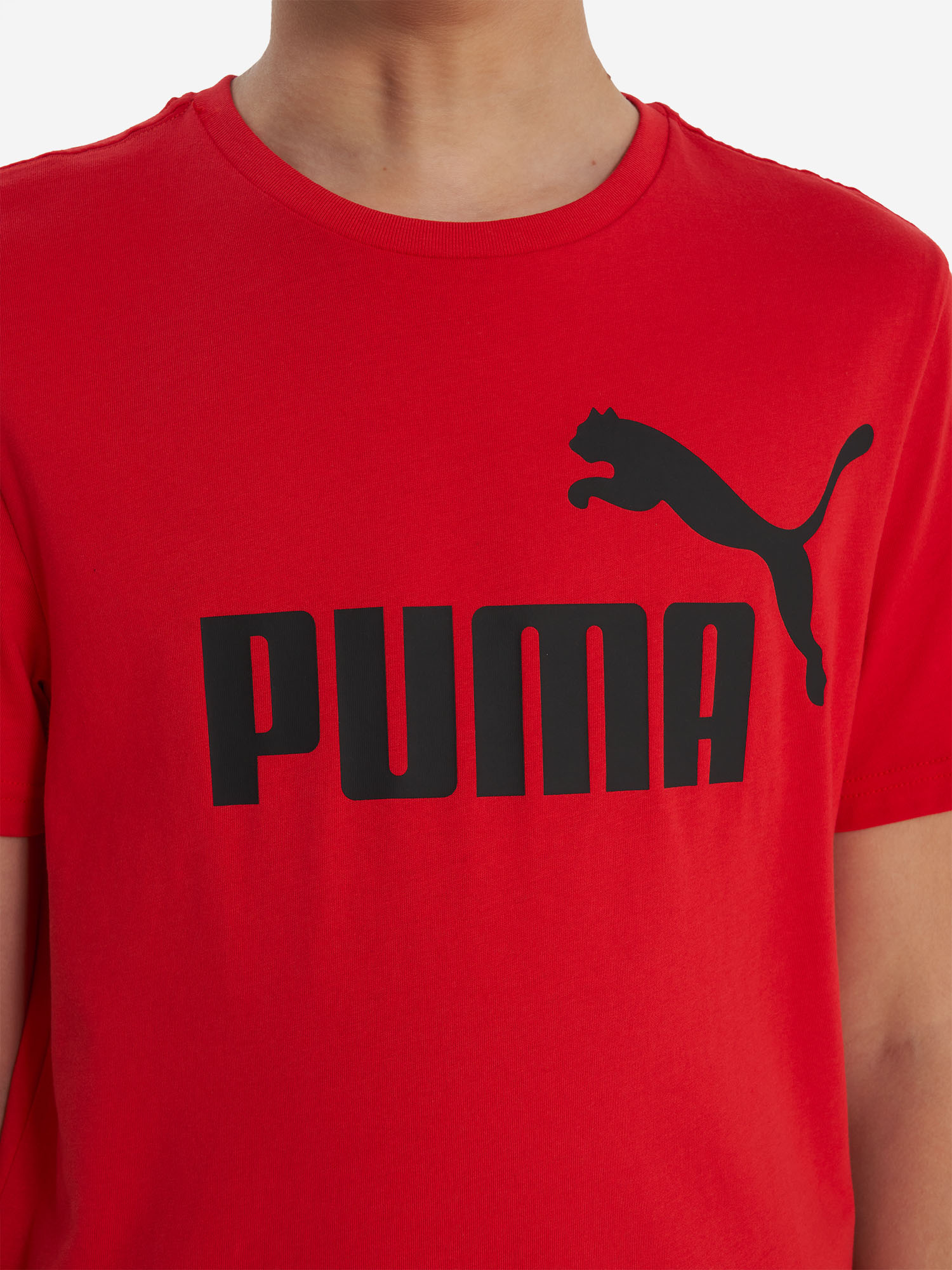 фото Футболка для мальчиков puma ess logo, красный